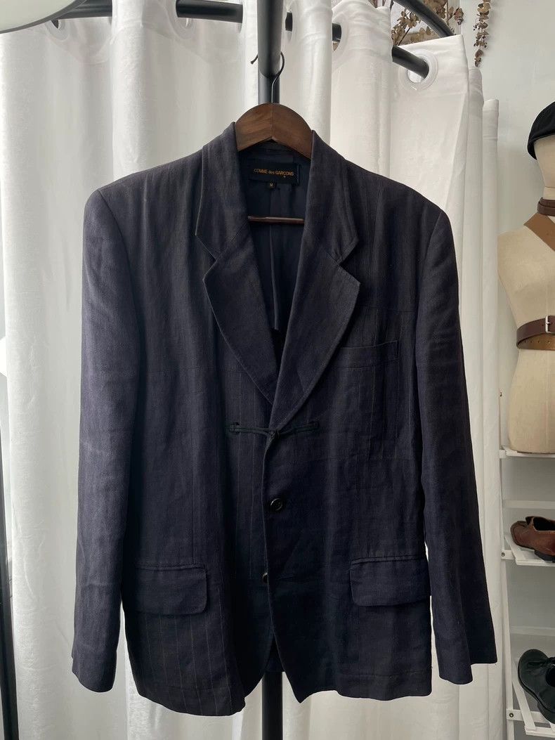 Comme des Garcons Comme des Garçons Dark blue-purple mainline blazer jacket Size US M / EU 48-50 / 2 - 1 Thumbnail