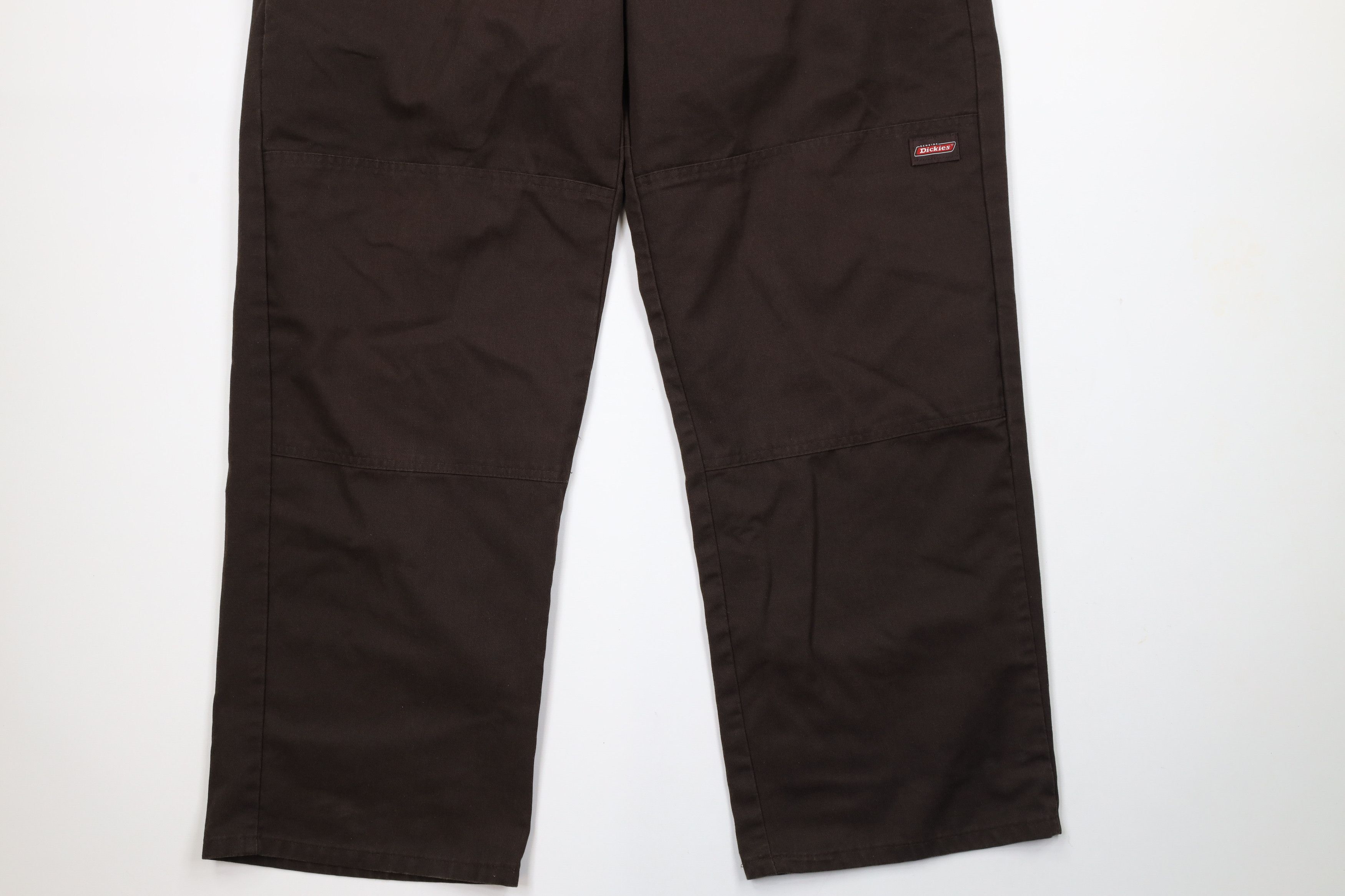 Dickies × Vintage Vintage Dickies Spell Out Double Knee Wide Leg Pants Brown Size 36" / US 14 / IT 50 - 4 Thumbnail