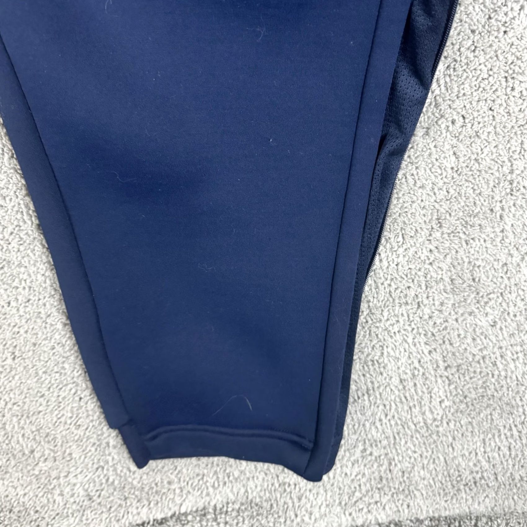 Nike Nike Dri-FIT Track Pants Mens Large Blue Fleece Elastic Waist Pockets 79 AC Logo Zippered Ankle Athletic Size US 33 - 5 Thumbnail