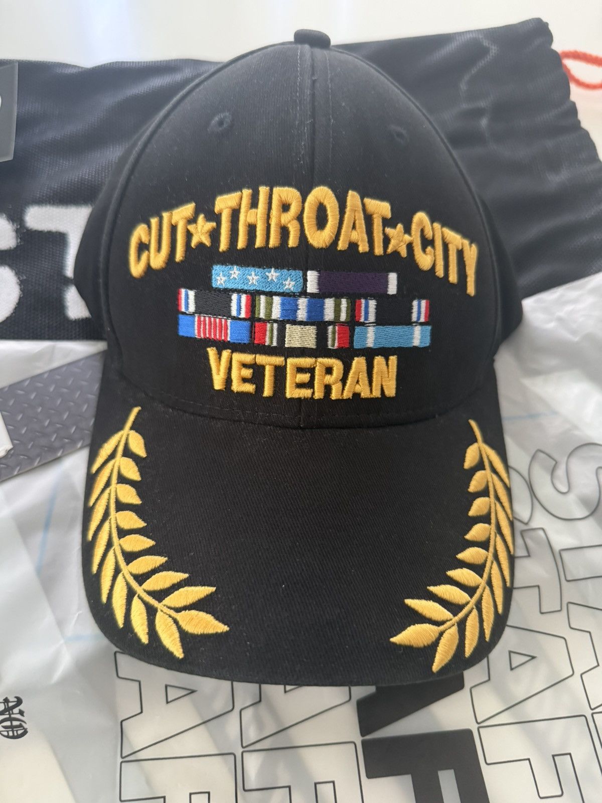 STAFF WORKFORCE New Black Staff Work Force Cut Throat City Hat Size ONE SIZE - 2 Thumbnail
