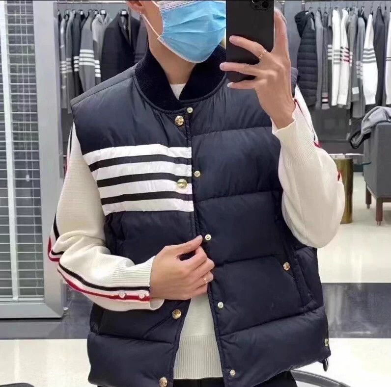 Thom Browne Thom Browne Navy 4-Bar Quilted Vest 1 S Size US S / EU 44-46 / 1 - 8 Thumbnail