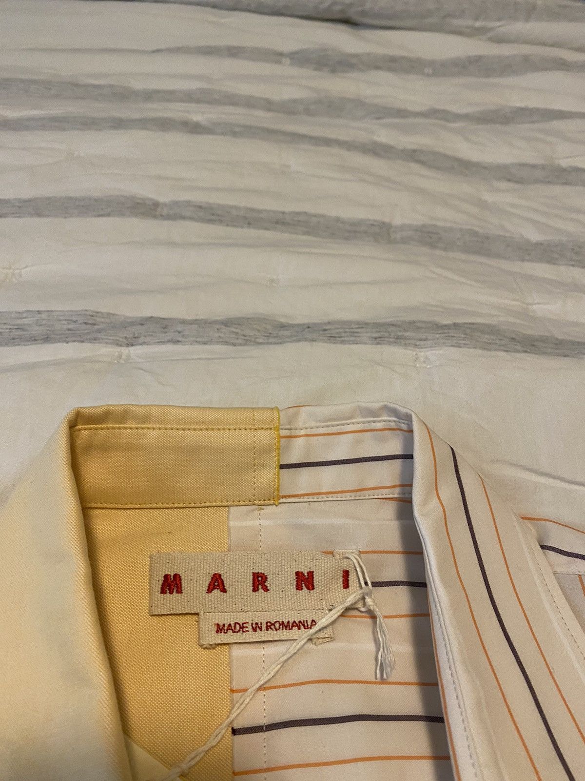 Marni Marni Half Poplin Stripe Shirt Sz54 NWT Size US XXL / EU 58 / 5 - 13 Thumbnail