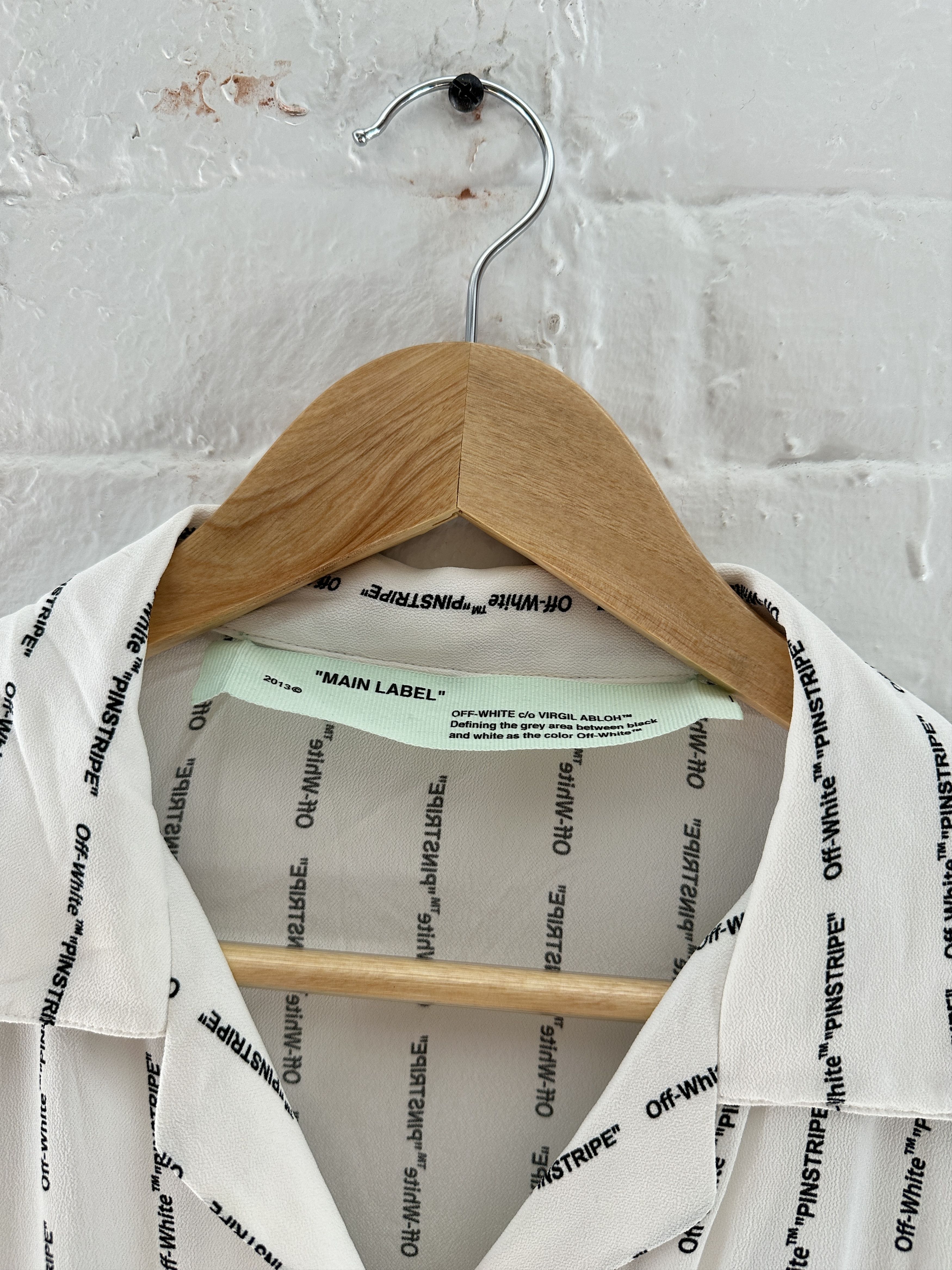 Off-White Off-White Camp Collar 'Pinstripe' Shirt Size US S / EU 44-46 / 1 - 2 Thumbnail