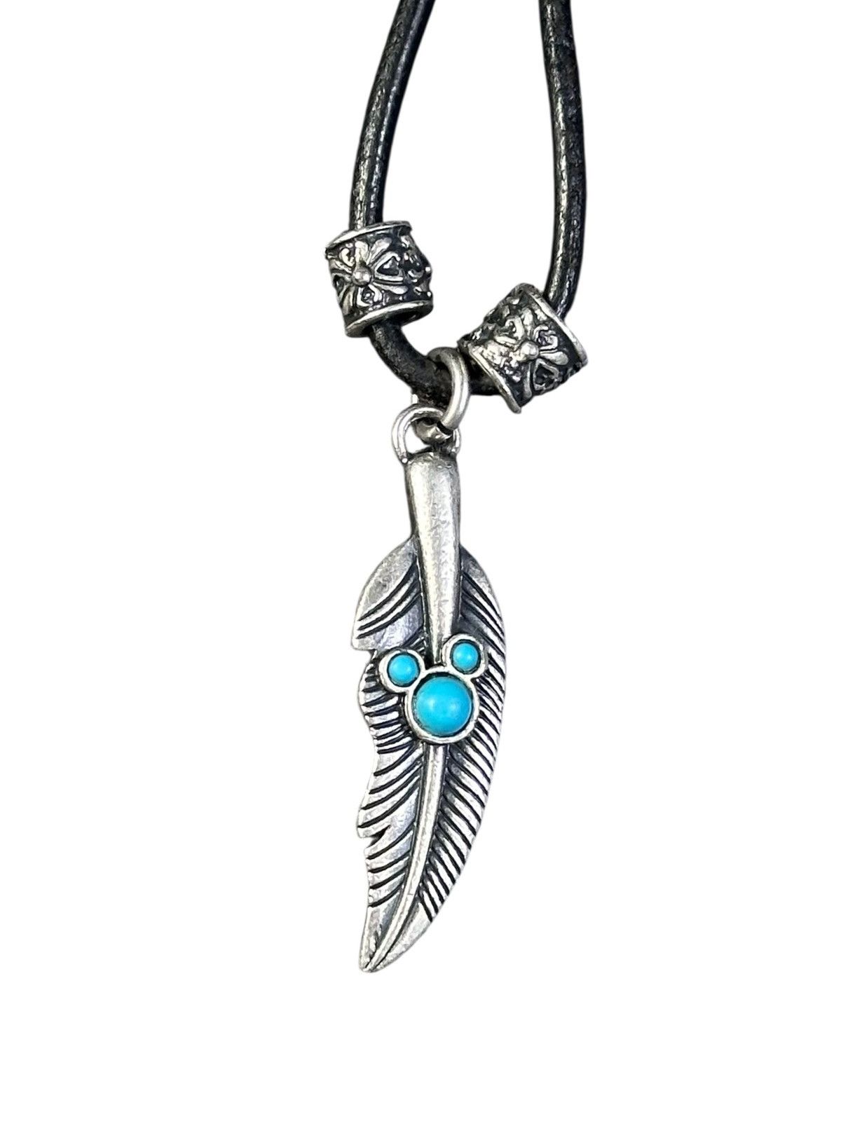 Disney DISNEY TURQUOISE STERLING SILVER FEATHER PHONE/KEY CHAIN Size ONE SIZE - 2 Thumbnail
