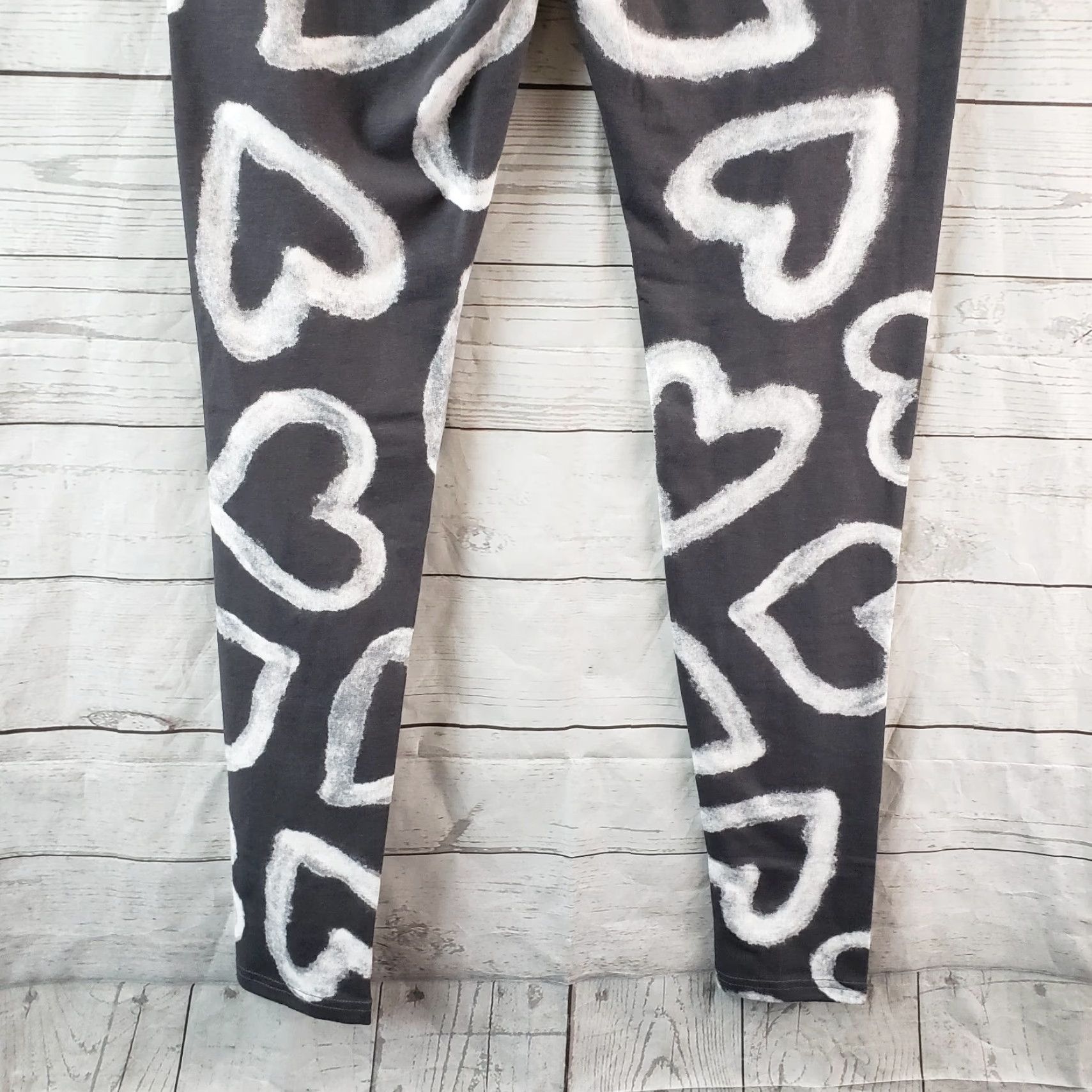 Vintage VINTAGE? Wild Fable Womens Leggings Sz Small Gray White Heart Print Cotton Blend Size 28" / US 6 / IT 42 - 5 Thumbnail
