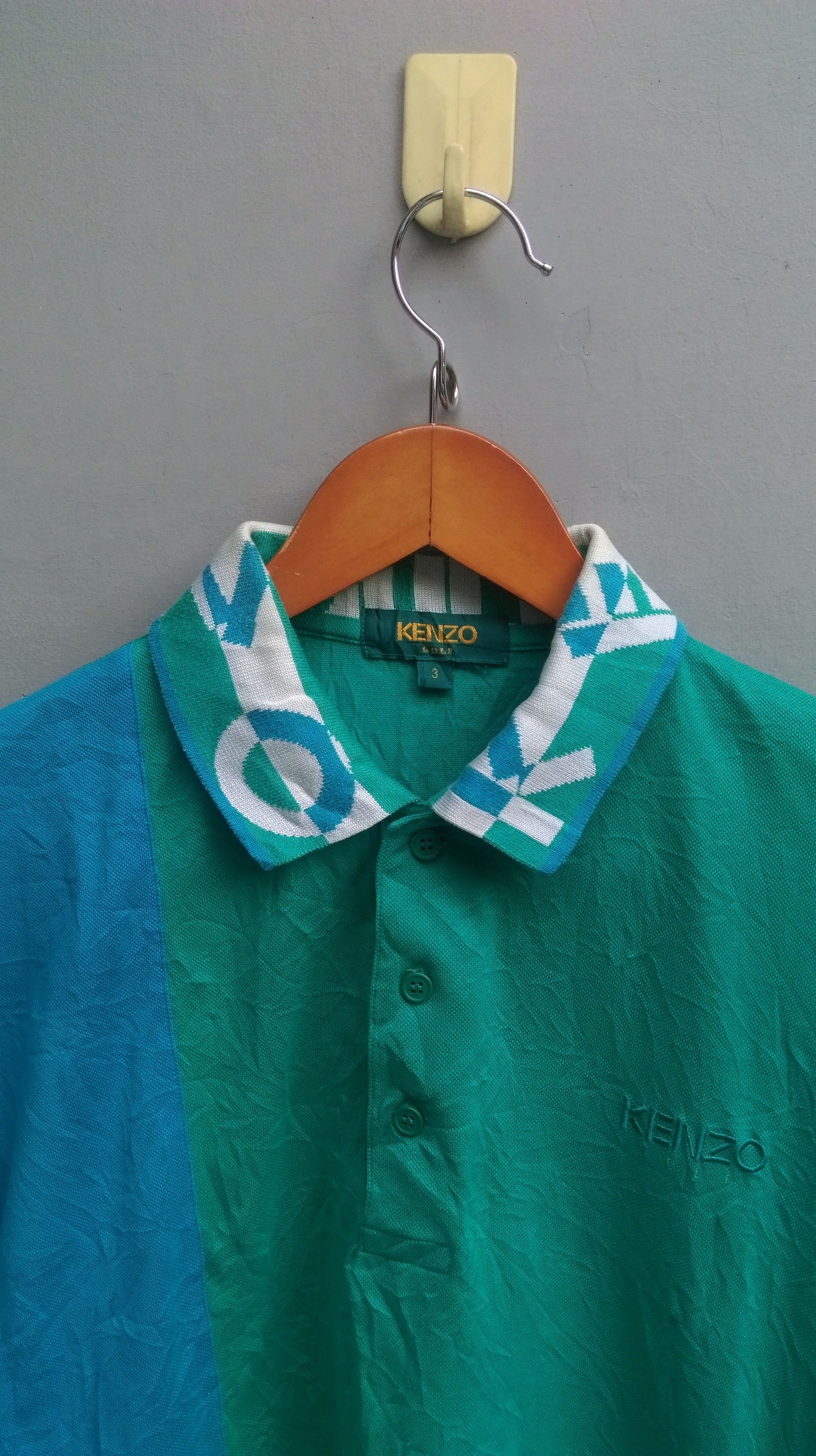 Kenzo Vtg Kenzo golf 2tone poloshirt Size US M / EU 48-50 / 2 - 2 Thumbnail