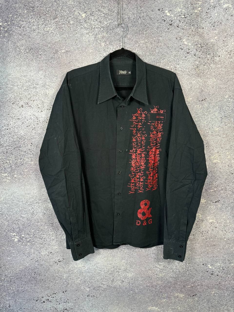 Dolce & Gabbana × Vintage Dolce & Gabbana Latest Printed Shirt Button Up Black Shirt Size US XXL / EU 58 / 5 - 1 Thumbnail