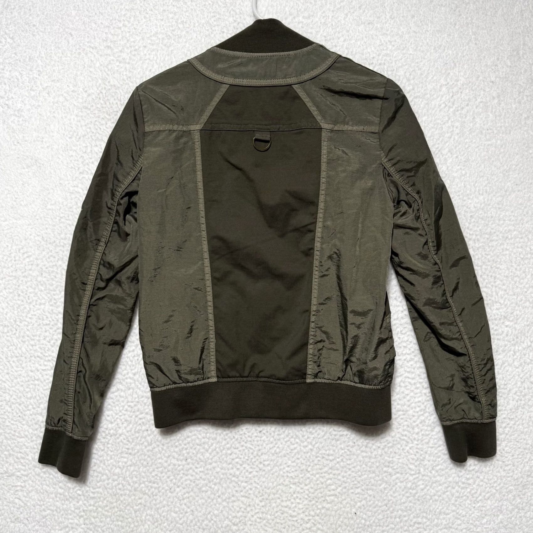 Anthropologie Marrakech Jacket Womens XS Green Bomber Full Zip Snap Moto Jacket Motorcycle Style Casual Workwear Confirms Regular Women XS Green Jacket Size XS / US 0-2 / IT 36-38 - 2 Thumbnail