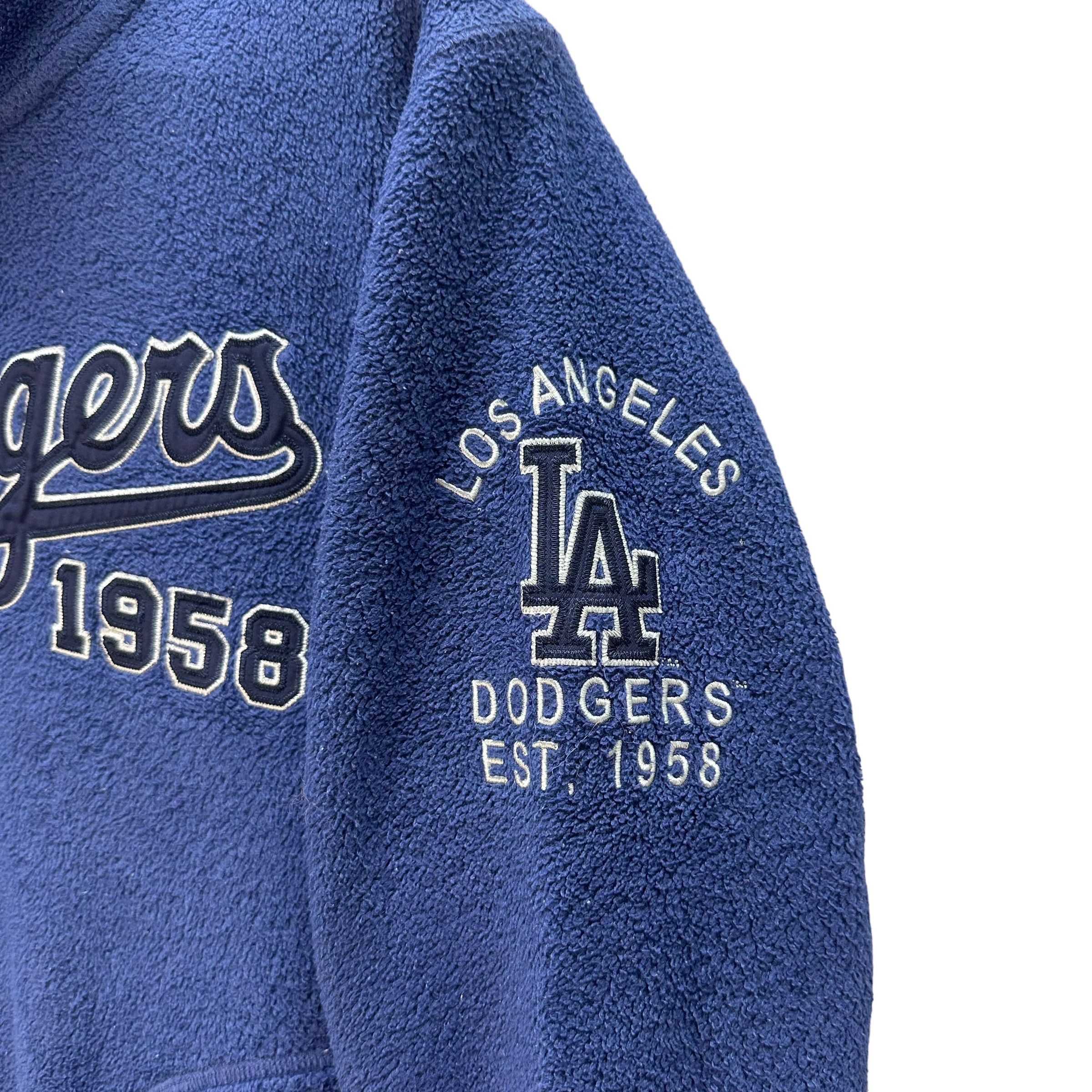 MLB LA DODGERS BIG LOGO HALF ZIP FLEECE #7807-177 Size US L / EU 52-54 / 3 - 6 Thumbnail