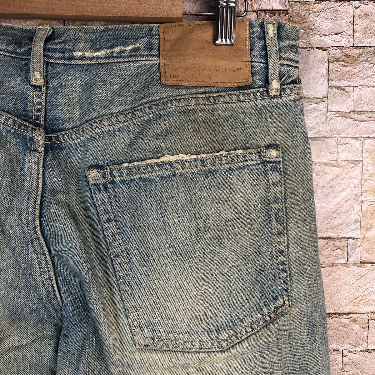 Japanese Brand Japan vintage Blue ripped Distressed Denim Pants #A949 Size US 31 - 21 Thumbnail