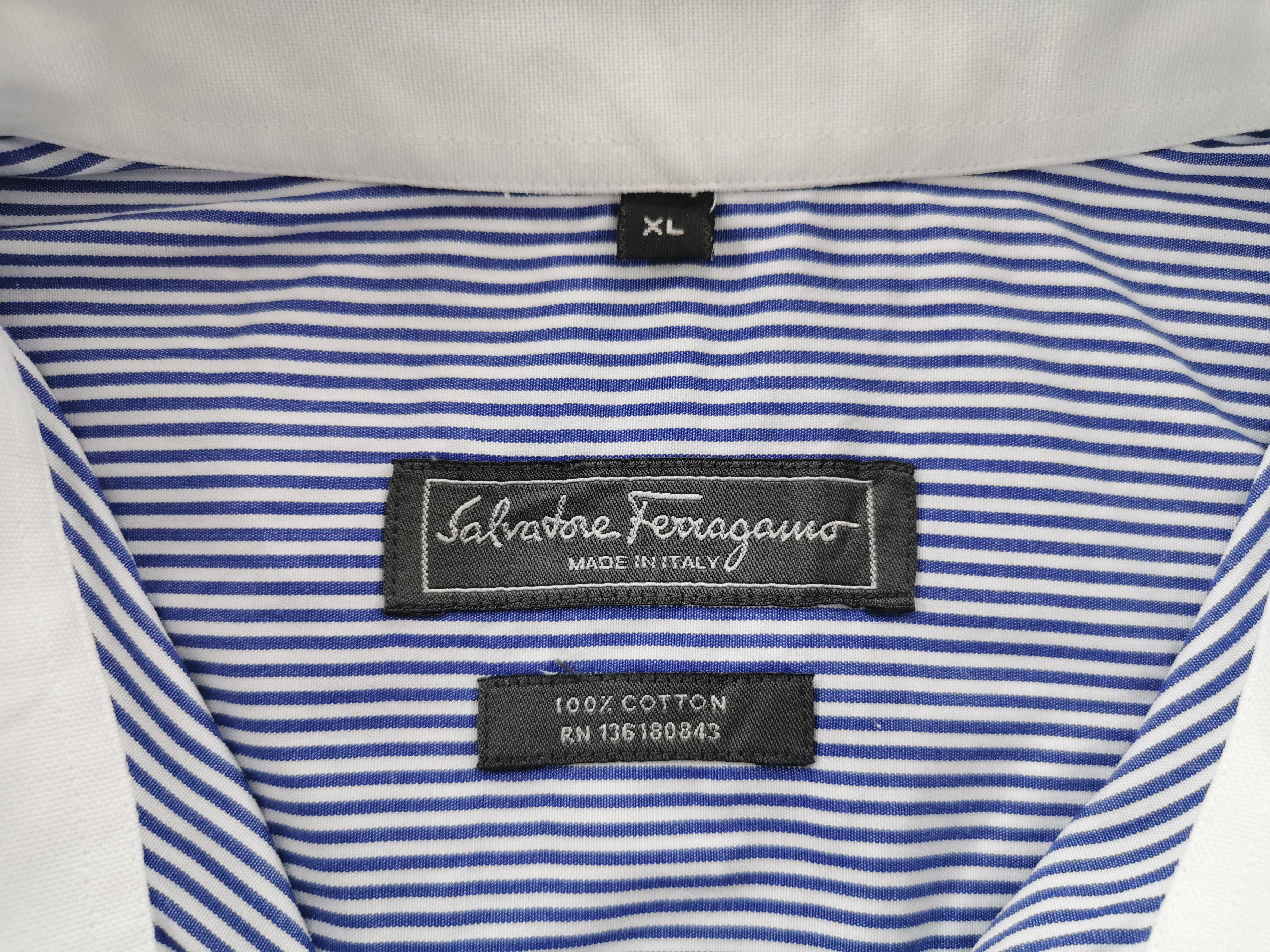 Salvatore Ferragamo Vintage 90's Salvatore Ferragamo Stripe Buttonups Size US L / EU 52-54 / 3 - 5 Thumbnail