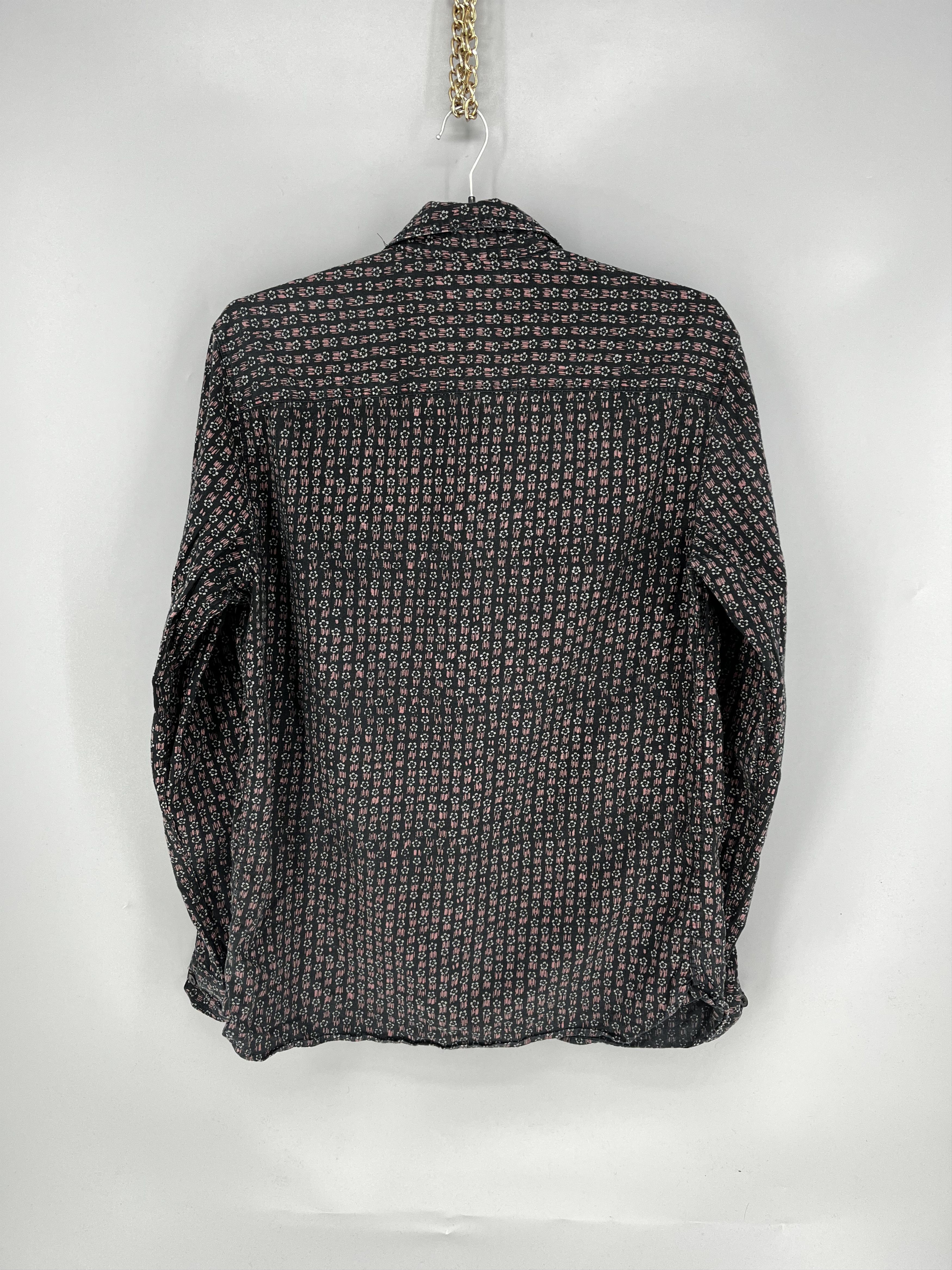 Allsaints AllSaints Gray Button Up Floral Geometric All Over Print Size US M / EU 48-50 / 2 - 9 Thumbnail