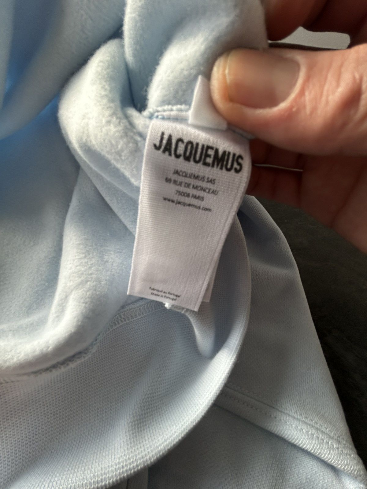 Jacquemus Jacquemus Gros Grain Hoodie in blue Light Size US M / EU 48-50 / 2 - 7 Thumbnail