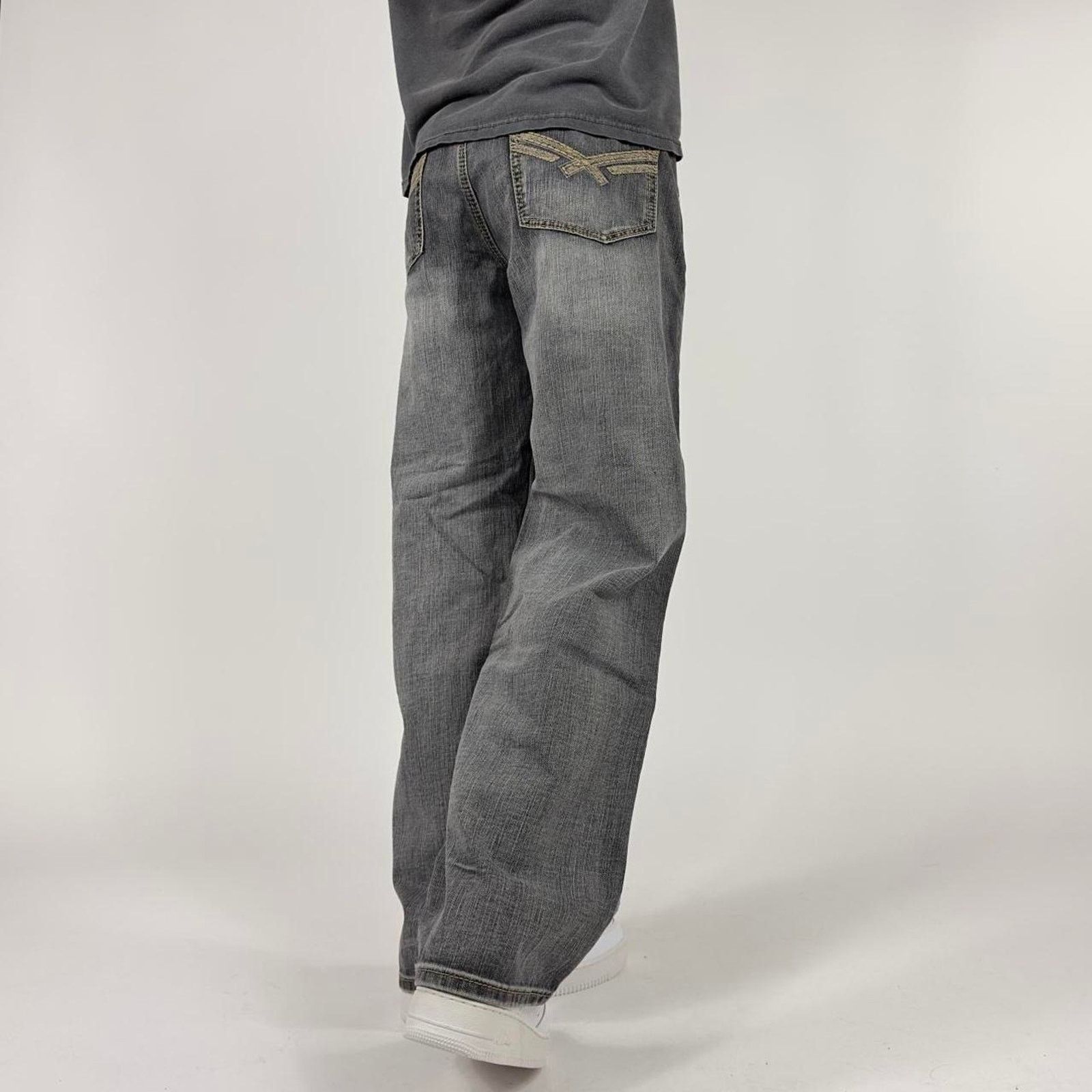 Affliction × StraightFaded Y2K Affliction wide-leg Grunge Faded Denim Streetwear pants Size US 36 / EU 52 - 1 Thumbnail