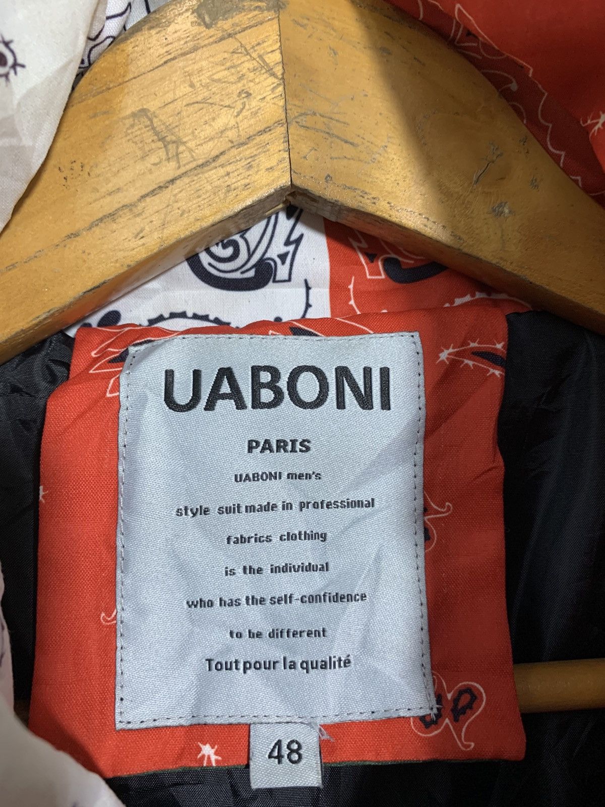 Japanese Brand 🔥UABONI PARIS BANDANA PUFFER JACKETS Size US M / EU 48-50 / 2 - 9 Thumbnail