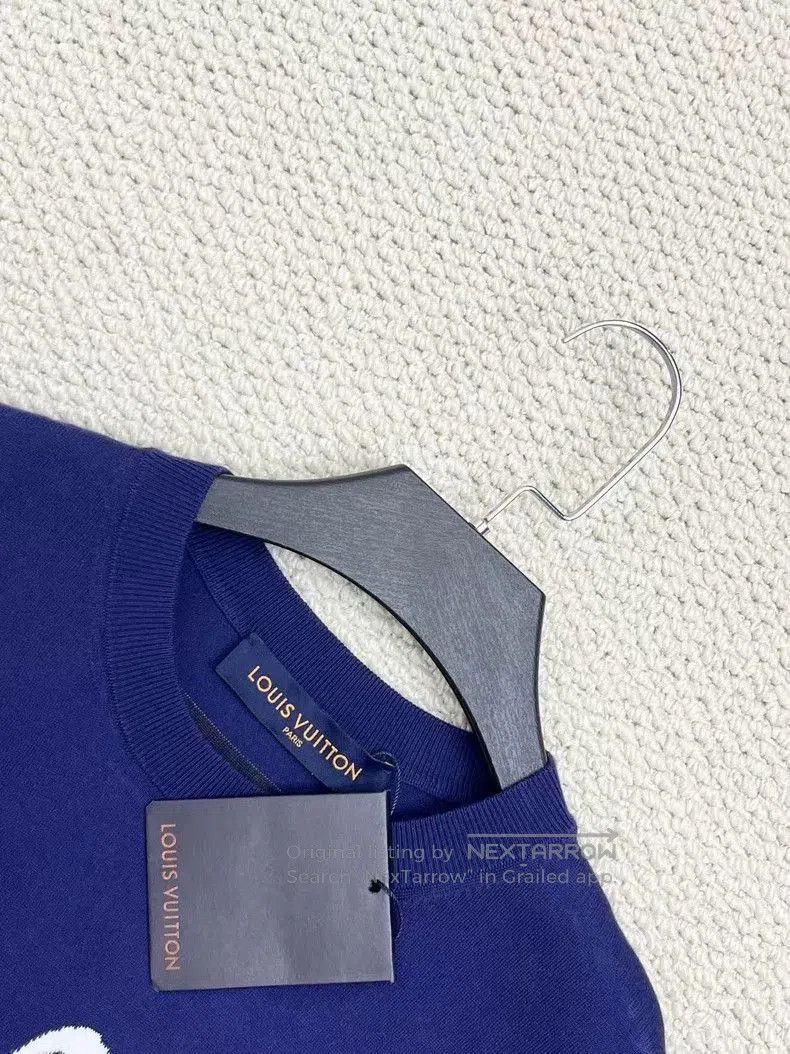 Louis Vuitton Louis Vuitton Blue Embroidered Logo Knit Tee. Size US M / EU 48-50 / 2 - 3 Thumbnail