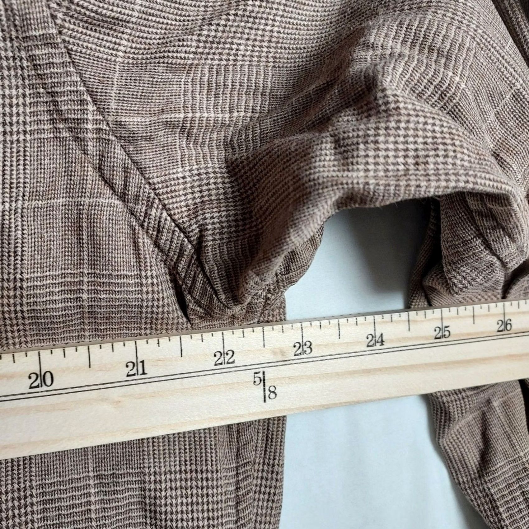 Jos. A. Bank Jos A Bank Reserve Mens XL Brown Plaid Tailored Fit Cotton Cashmere Shirt Size US XL / EU 56 / 4 - 6 Thumbnail