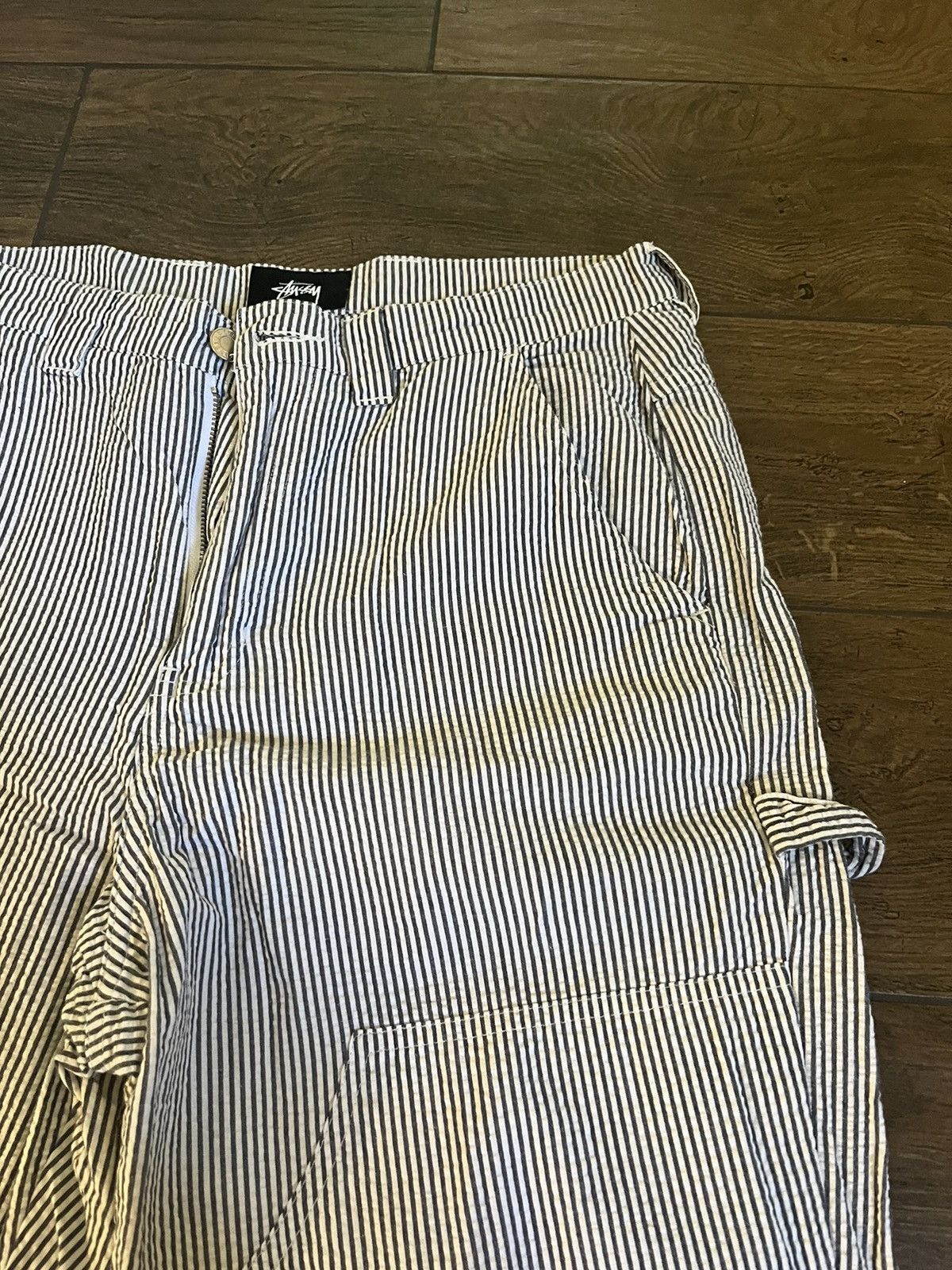 Stussy Stussy Grey Pinstripe Painter Pants | Grailed