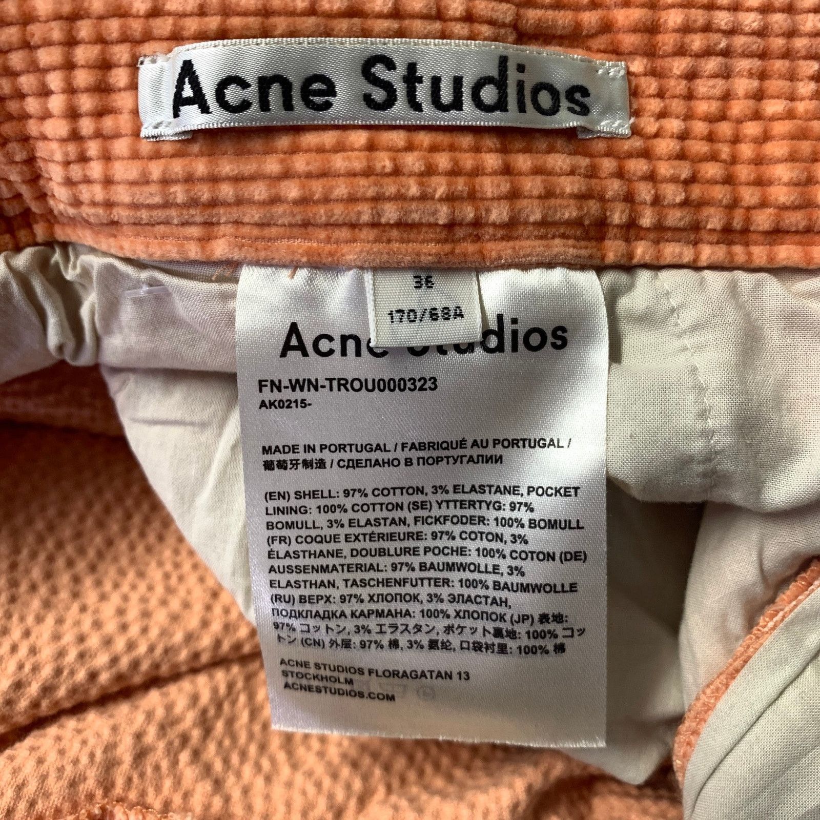 Acne Studios Acne Studios Orange Corduroy Flared Casual Pants Size 4 Size 27" / US 4 / IT 40 - 3 Thumbnail