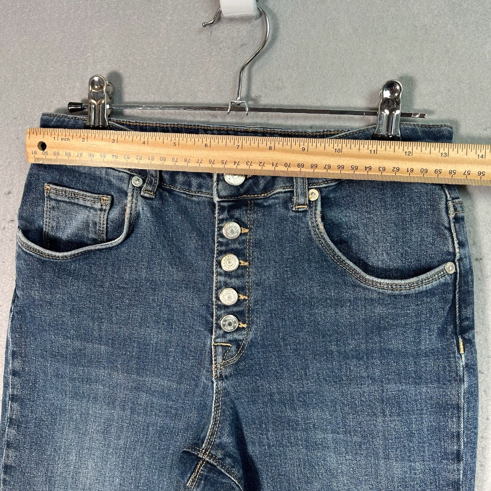 Reiss Reiss Slim Fit Jeans Womens 27 Blue Medium Wash Denim Cotton Blend Tapered Leg Medium Wash Womens Size 27" / US 4 / IT 40 - 3 Thumbnail