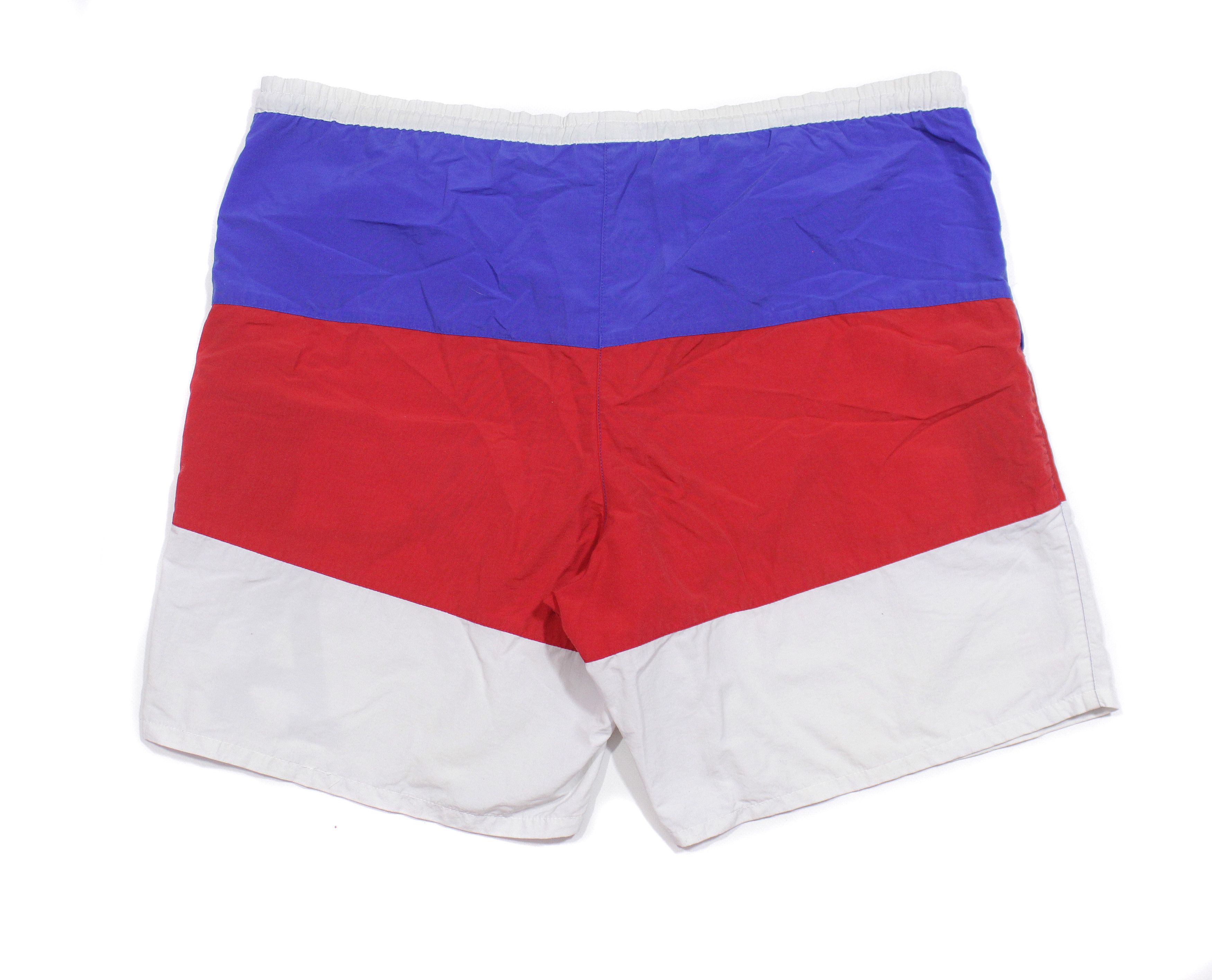 Polo Ralph Lauren 90S Iconic USA Big Logo Flag Nylon Swim Shorts Vintage Size US 34 / EU 50 - 2 Thumbnail