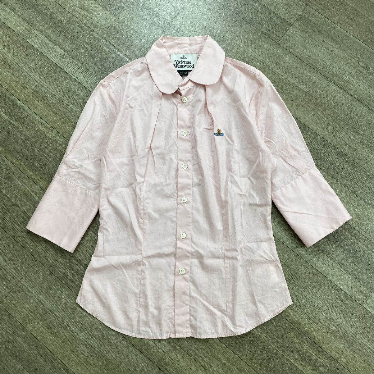 Vivienne Westwood Vintage Vivienne Westwood Sexy Pink Blouse Button Up Shirt Size XS / US 0-2 / IT 36-38 - 1 Thumbnail