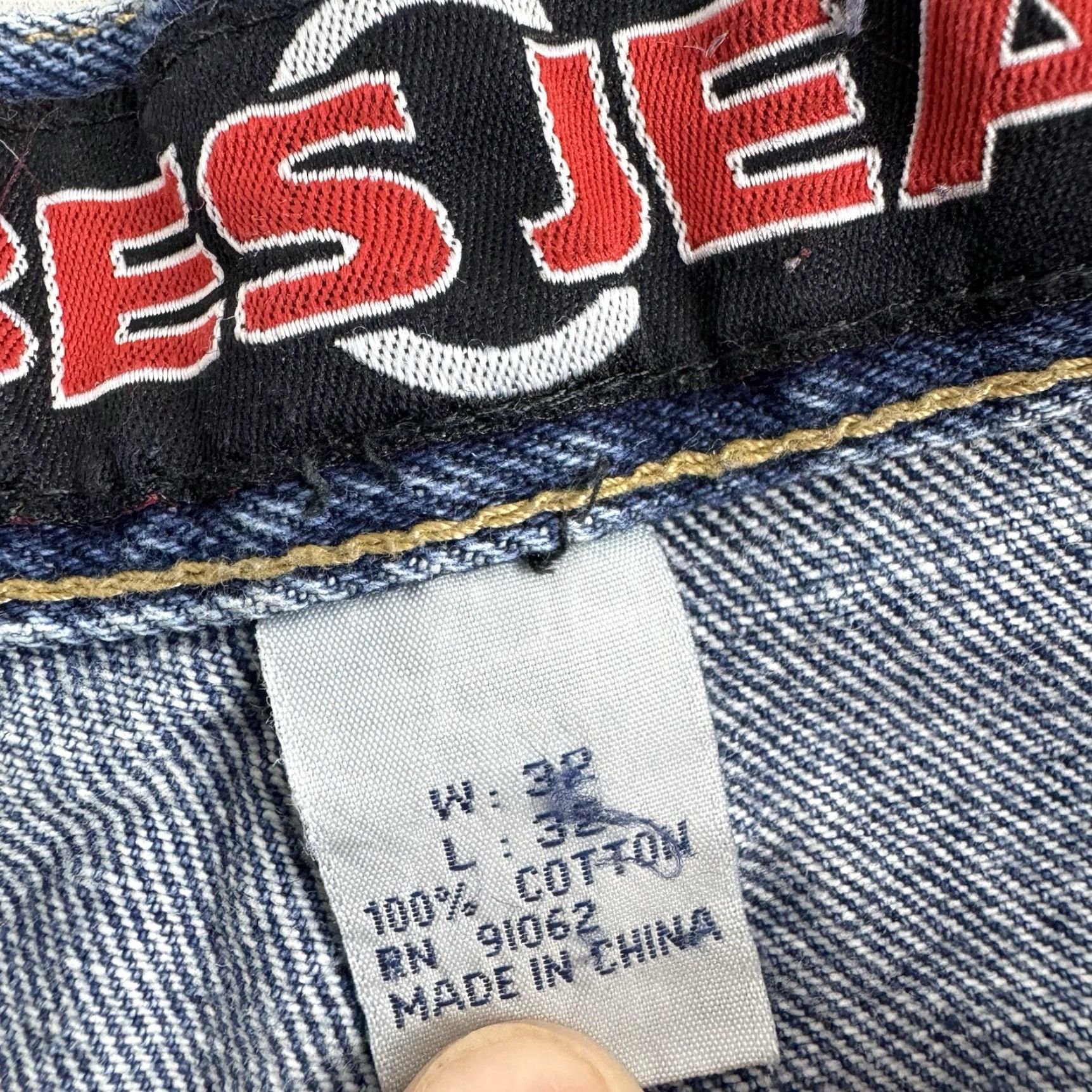 VIBE VINTAGE Vibes Baggy Jeans Men 32x27 Blue Relaxed Fit 90s Grunge Y2K Hip Hop Skate Style Size US 32 / EU 48 - 7 Thumbnail