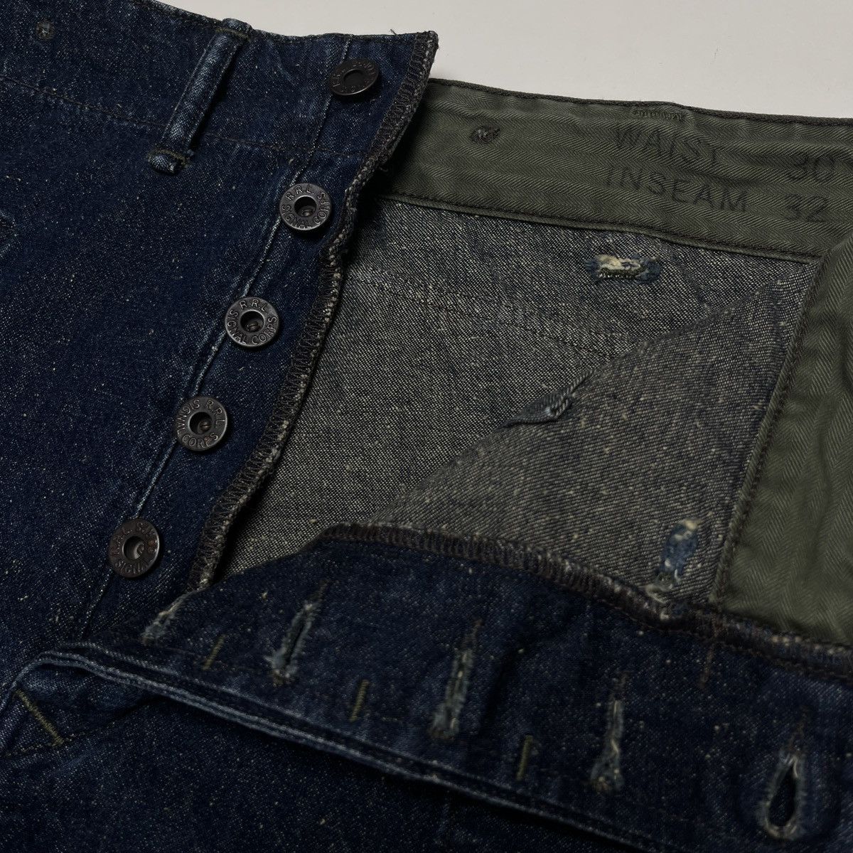 RRL Ralph Lauren Ralph Lauren Double RL Denim Military Monkey Pants Size US 30 / EU 46 - 6 Thumbnail