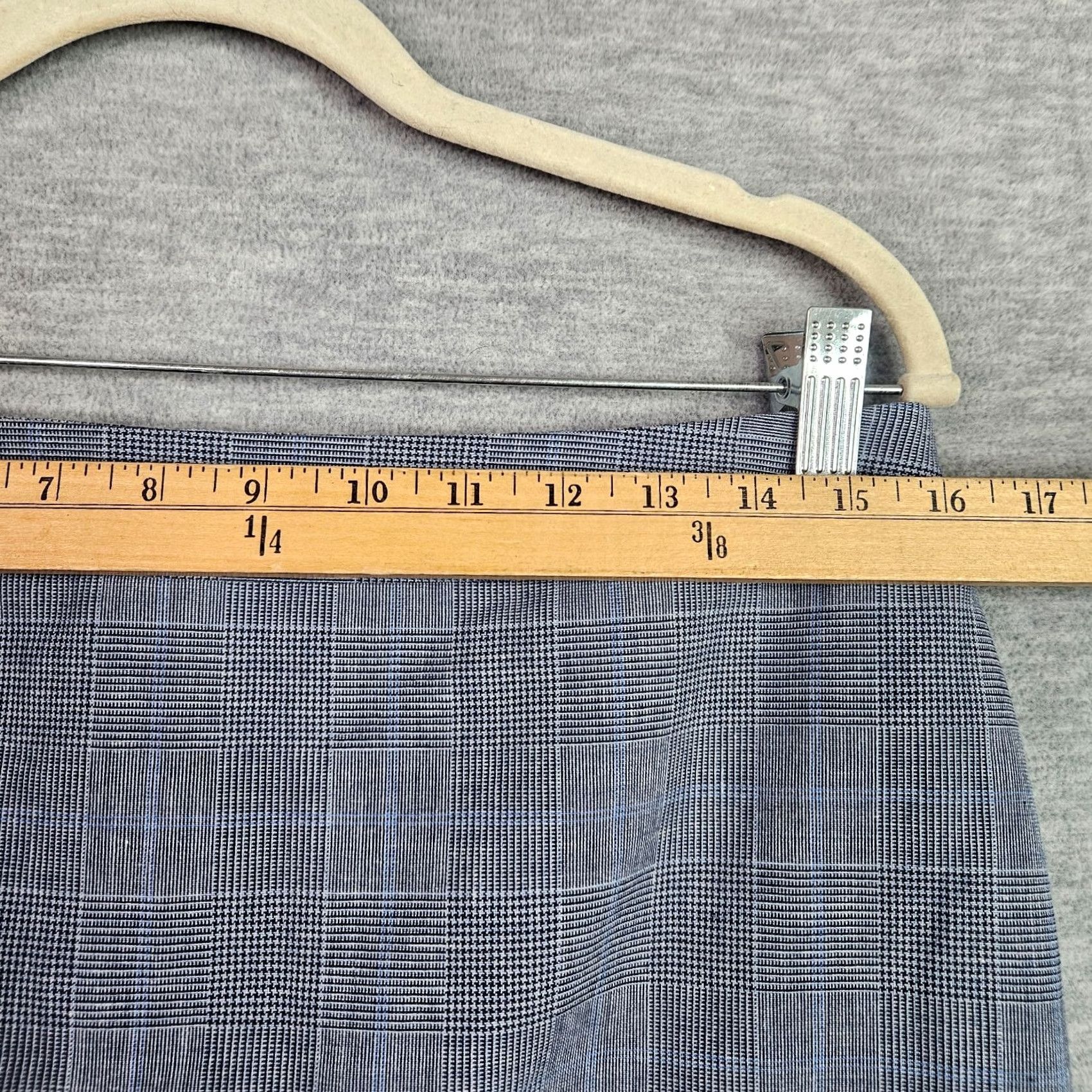 Reiss Reiss Skirt Pencil Blue White Plaid Size 8 Linen Polyester Wool Elastane Multicolor Short A-Line Women’s Knit? Size 30" / US 8 / IT 44 - 7 Thumbnail