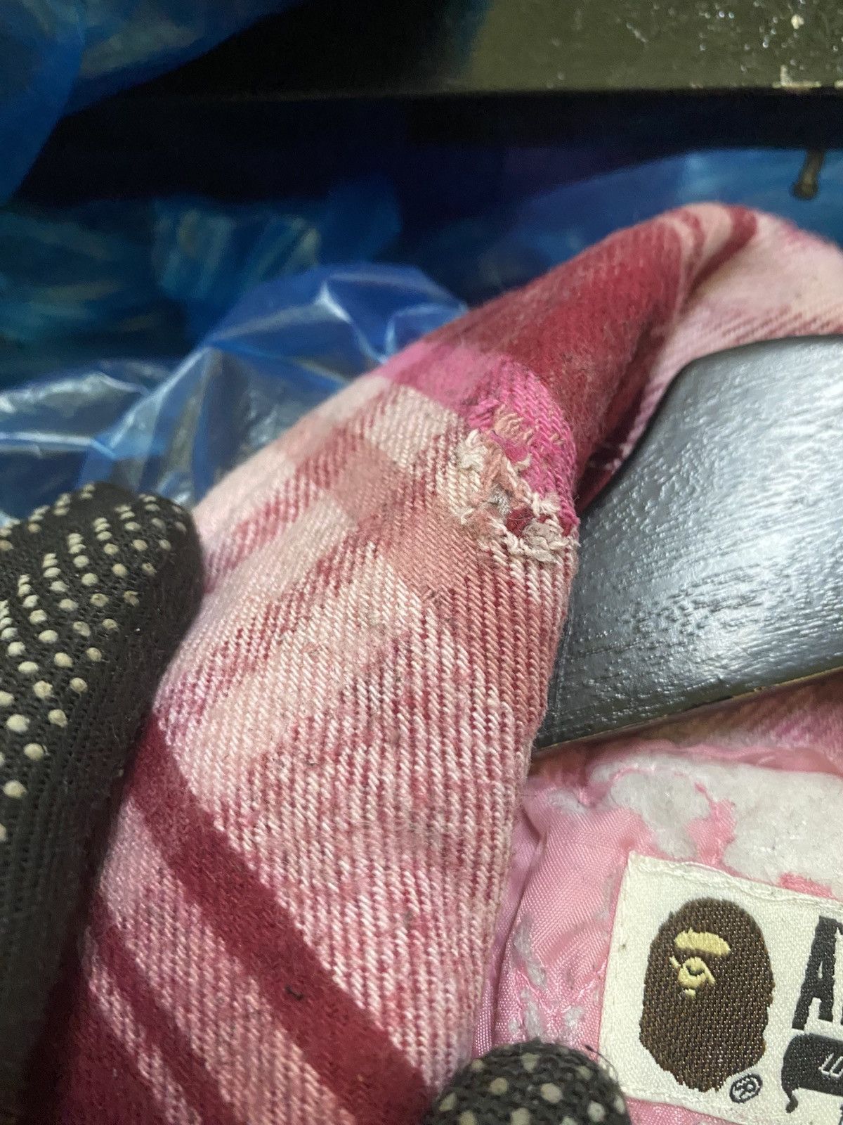Nigo Vintage A Bathing Ape Pink Plaid Wool-Style Peacoat NIGO Era Size US S / EU 44-46 / 1 - 8 Thumbnail