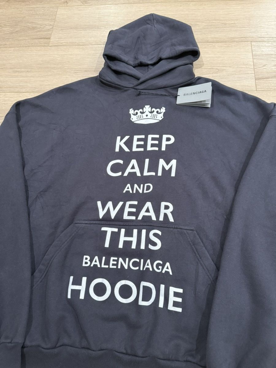 Balenciaga Balenciaga Keep Calm Meme Hoodie Size US M / EU 48-50 / 2 - 2 Thumbnail