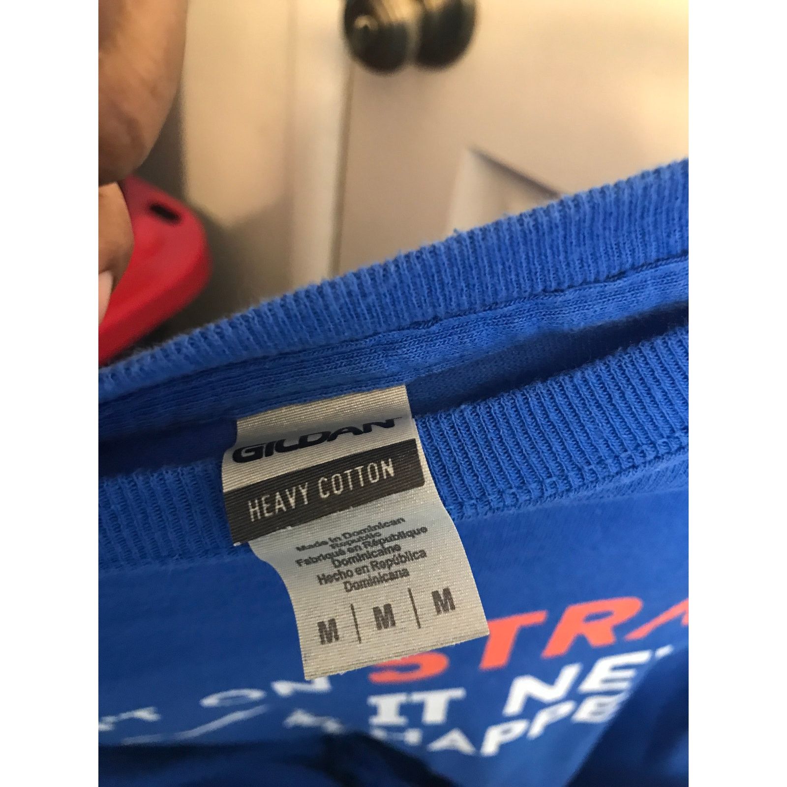 Gildan GILDAN HEAVY COTTON Logo T-Shirt Men's M blue Size US M / EU 48-50 / 2 - 4 Thumbnail