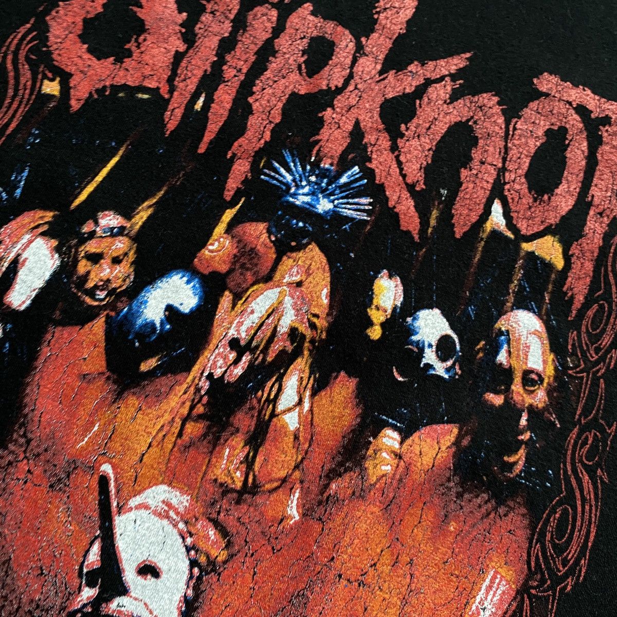 Band Tees × Slipknot × Vintage Vintage Slipknot T-Shirt tour Faded Style 90s Y2K Masks Size US M / EU 48-50 / 2 - 4 Thumbnail