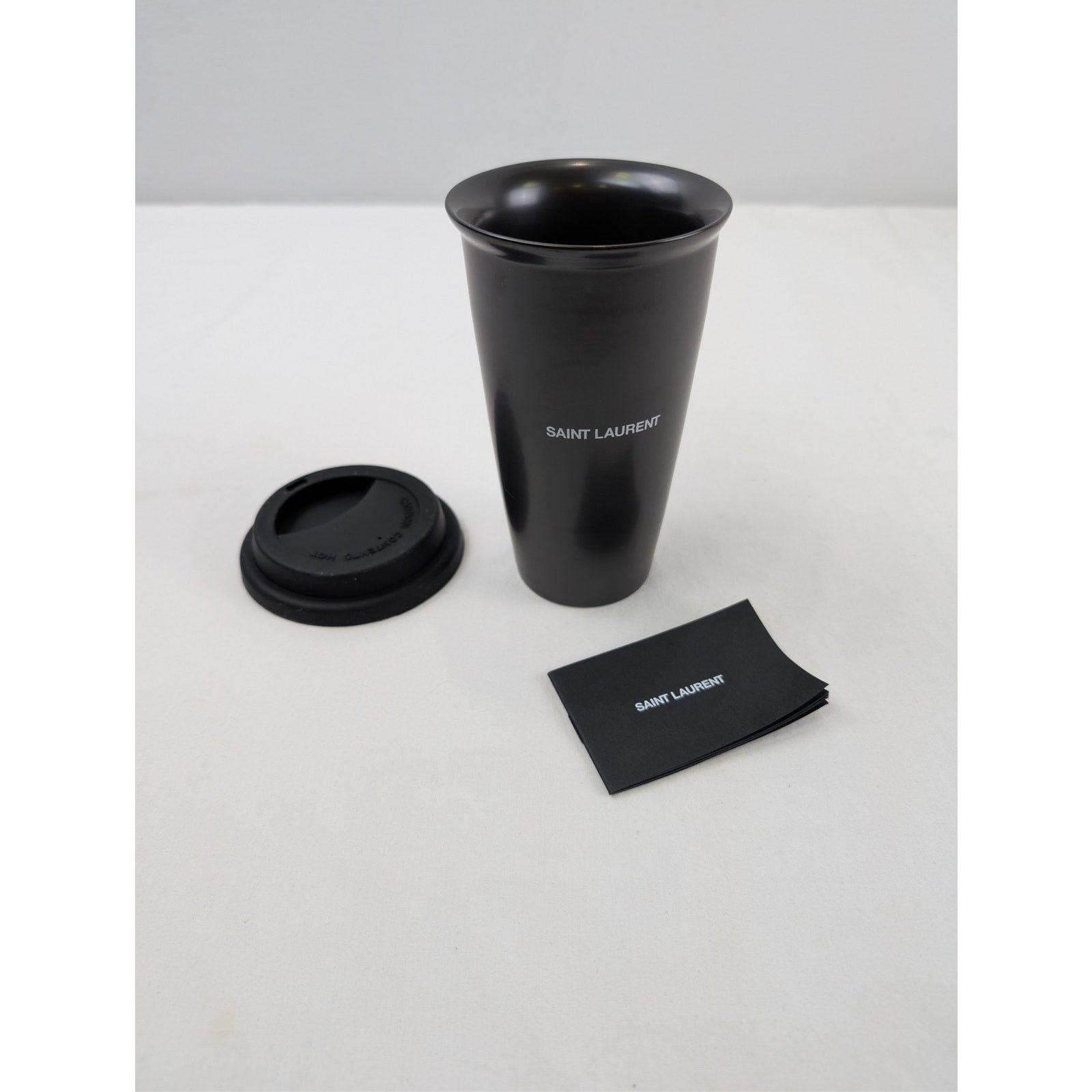 Saint Laurent Paris o1rshd1 Q:3 / Ceramic Mug “Coffee Cup" in Black Size ONE SIZE - 11 Thumbnail