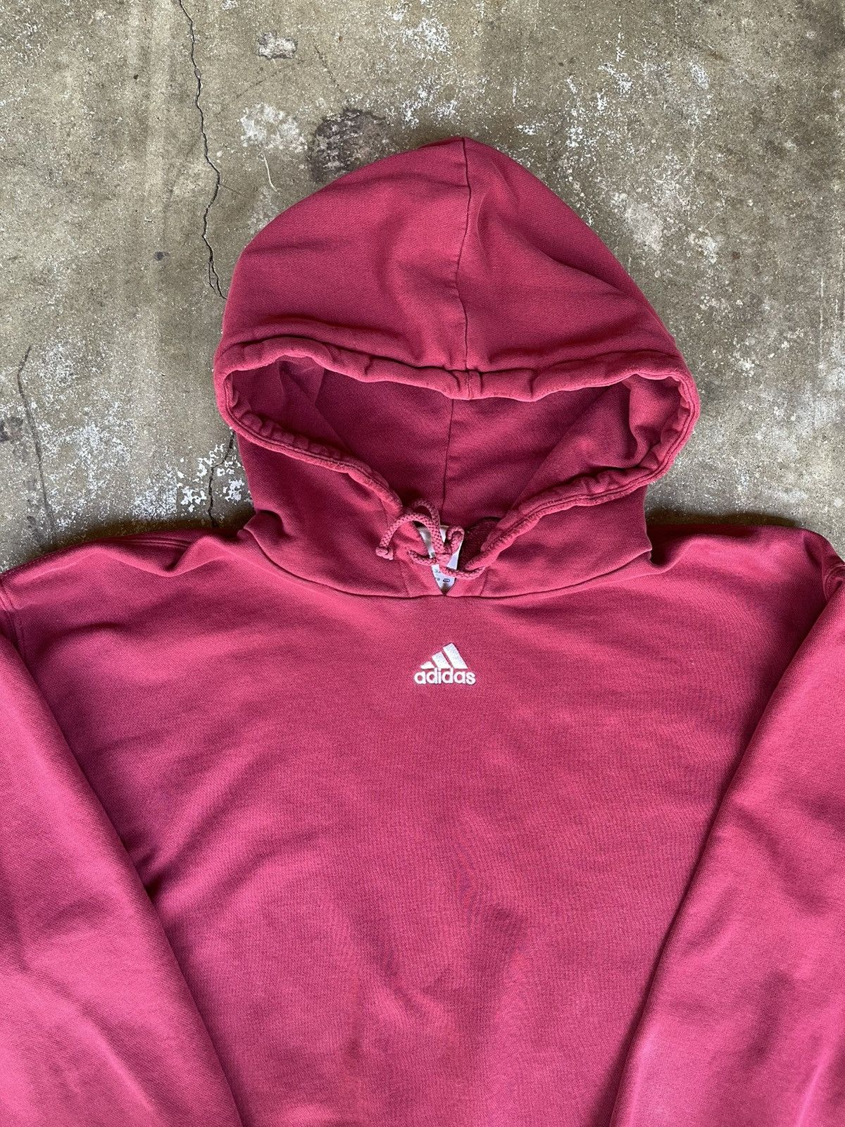 Adidas Vintage 90s Adidas Center Logo Hoodie Size US XL / EU 56 / 4 - 1 Thumbnail