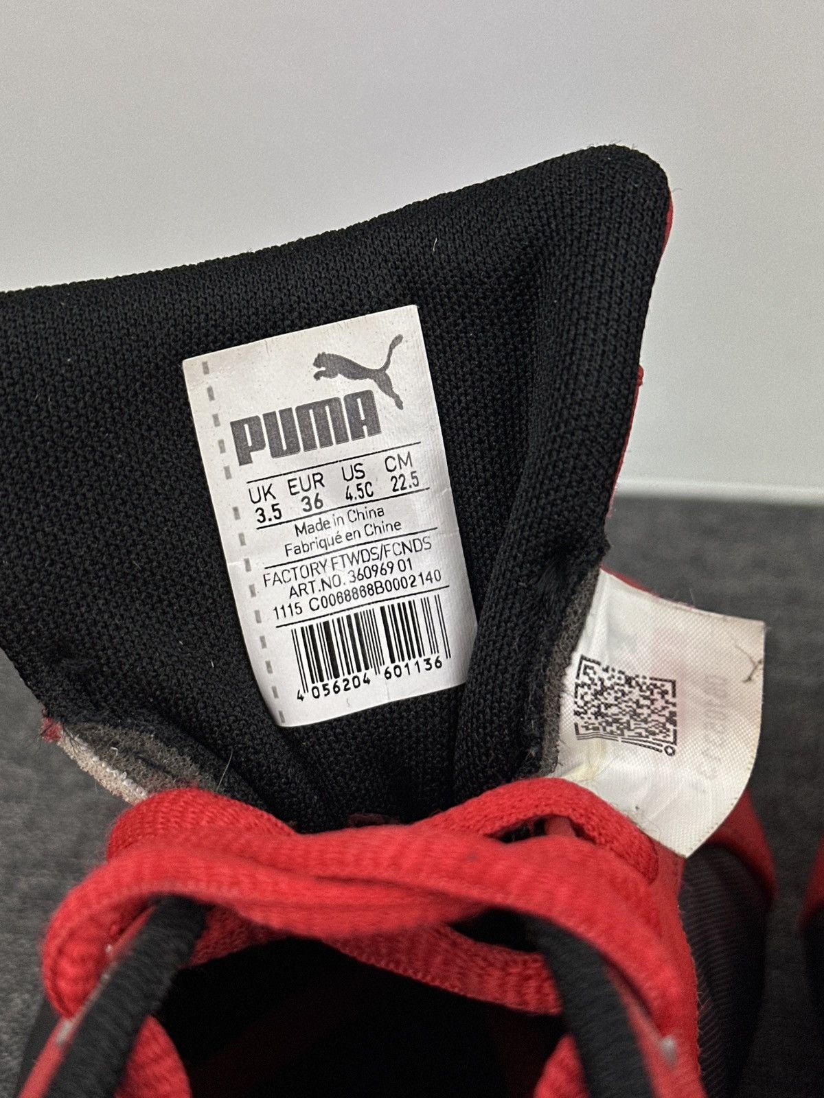 Ferrari × Puma PUMA Ferrari Drift Cat Red Black Low Top Sneakers Motorsport Size US 4.5 / IT 34.5 - 13 Thumbnail