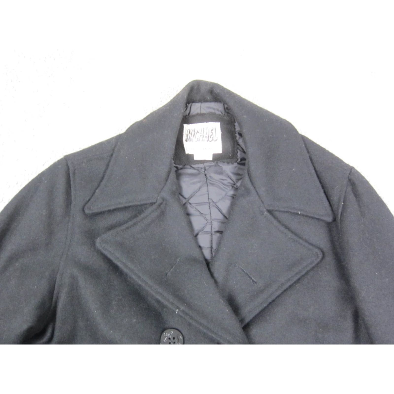 Vintage Vintage Michael Jacket Pea Coat Wool Double Breasted Black Navy Mens S Wool Ocean? Size US S / EU 44-46 / 1 - 4 Thumbnail