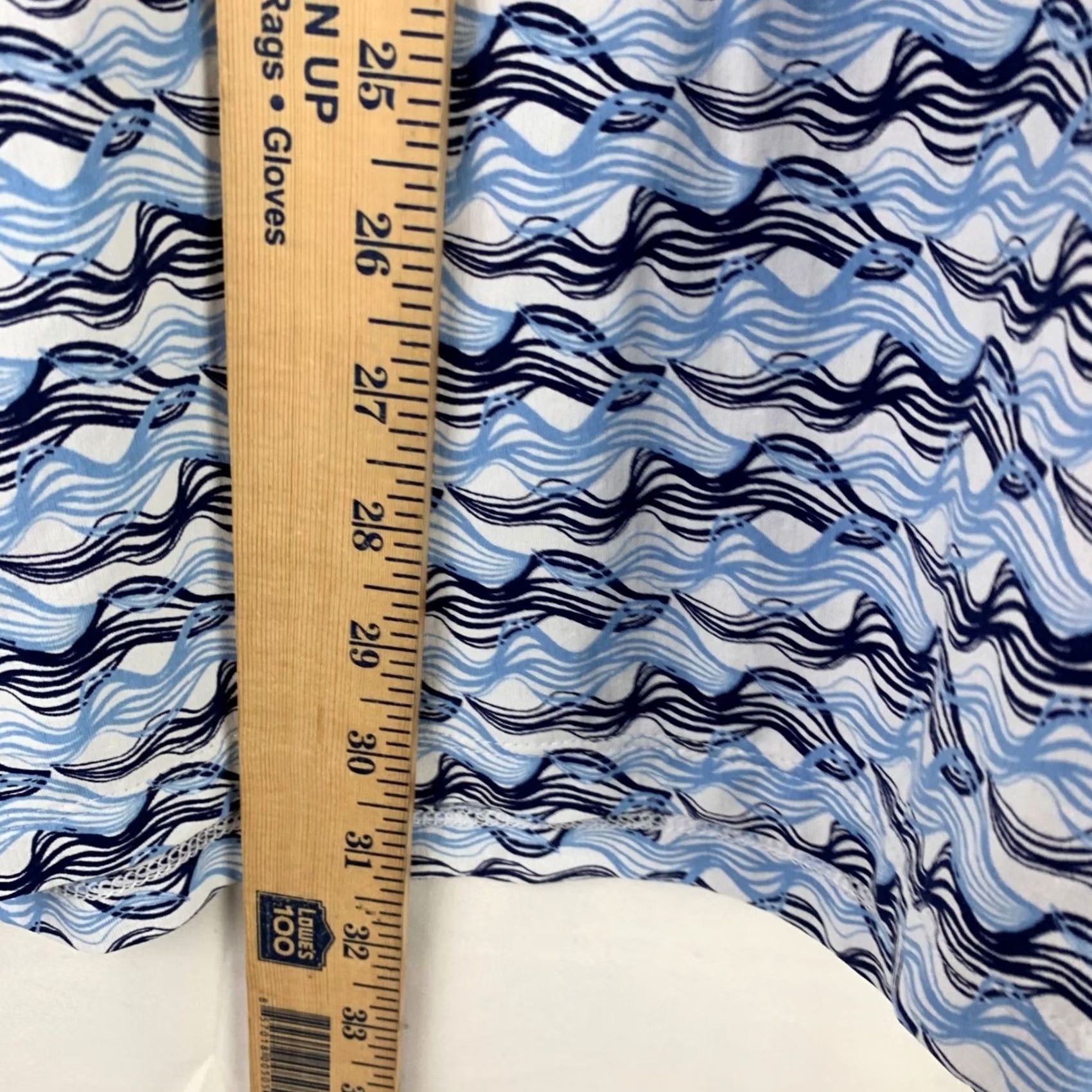 Vintage IBKUL Polo Shirt Mens XL Blue Wave Print UPF 50+ Performance Short Sleeve Size US XL / EU 56 / 4 - 4 Thumbnail
