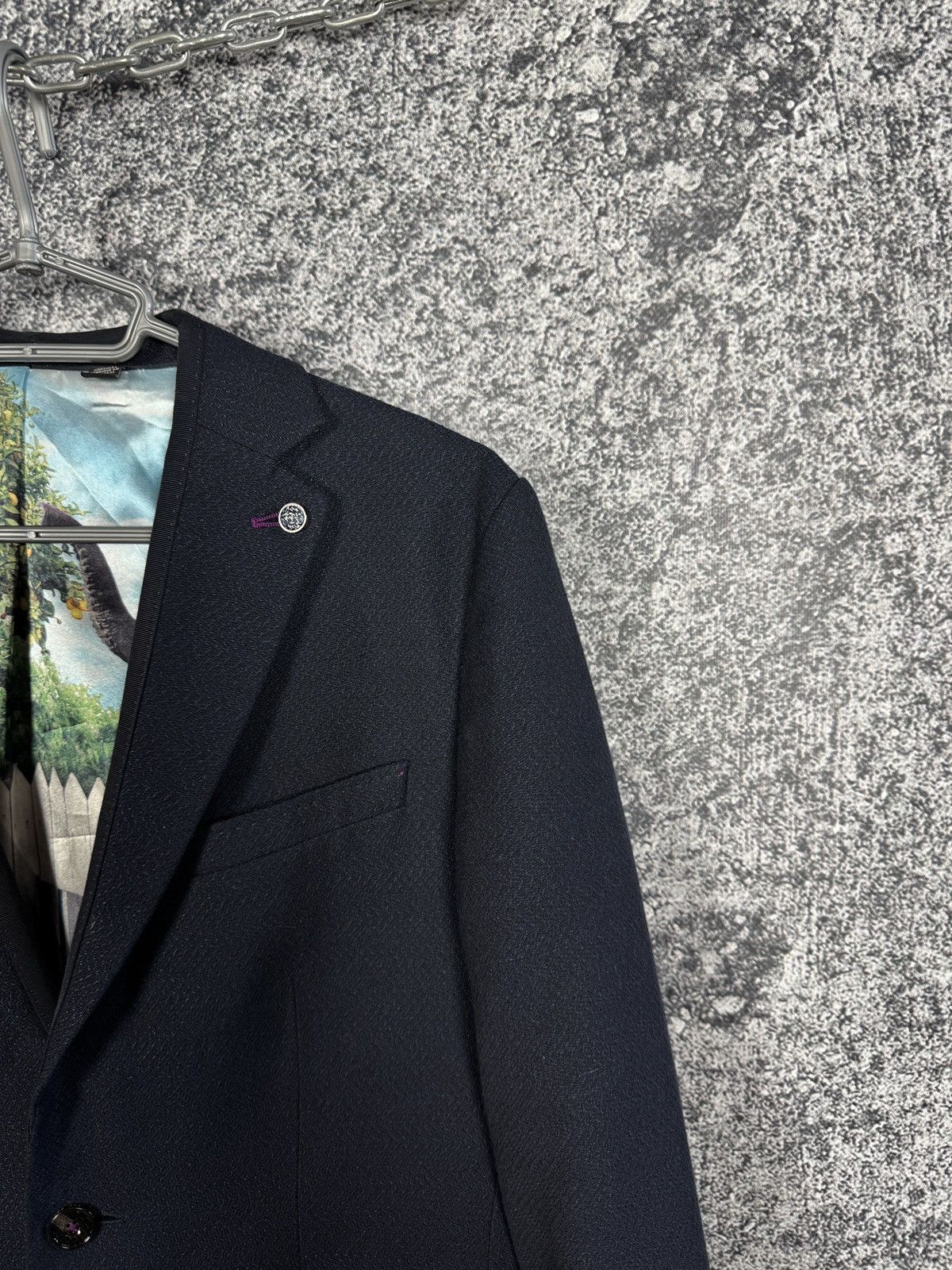 Ted Baker Men’s Ted Baker Patterned Wool Linen Polyester Blazer Size 3 Size 40R - 2 Thumbnail