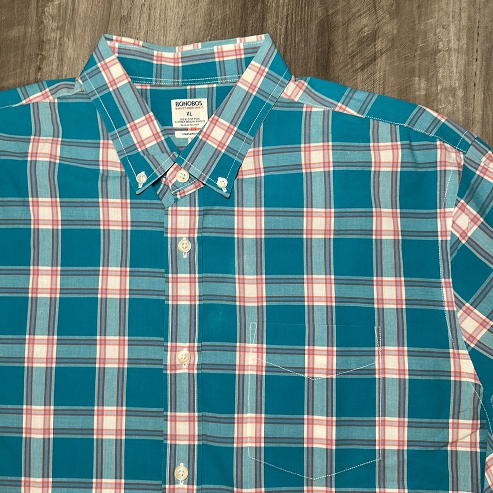 Bonobos Bonobos Summer Weight Poplin Standard Fit Long Sleeve - XL Size US XL / EU 56 / 4 - 5 Thumbnail