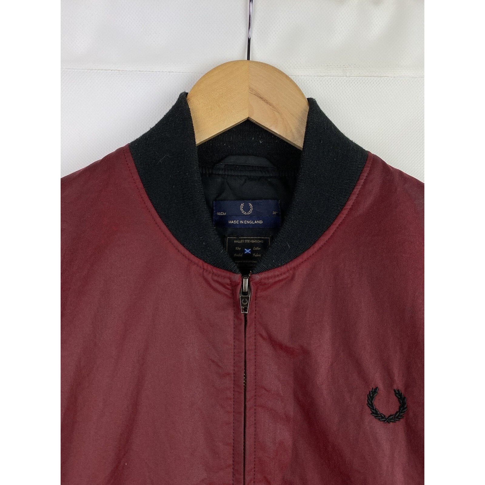 Fred Perry Fred Perry Halley Stevensons waxed bomber jacket size 38" Size US M / EU 48-50 / 2 - 6 Thumbnail