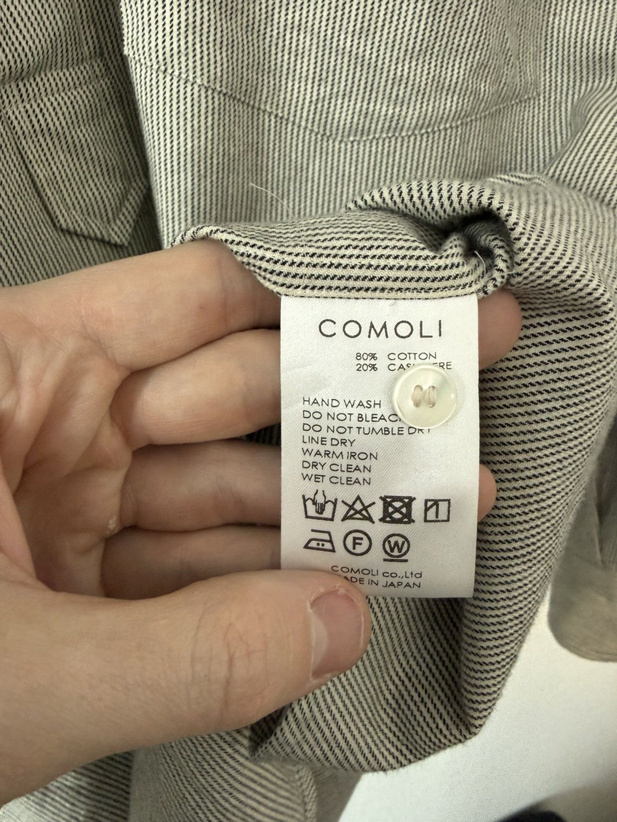 Comoli COMOLI Stripe pullover cotton/cashmere shirt Size US S / EU 44-46 / 1 - 4 Thumbnail