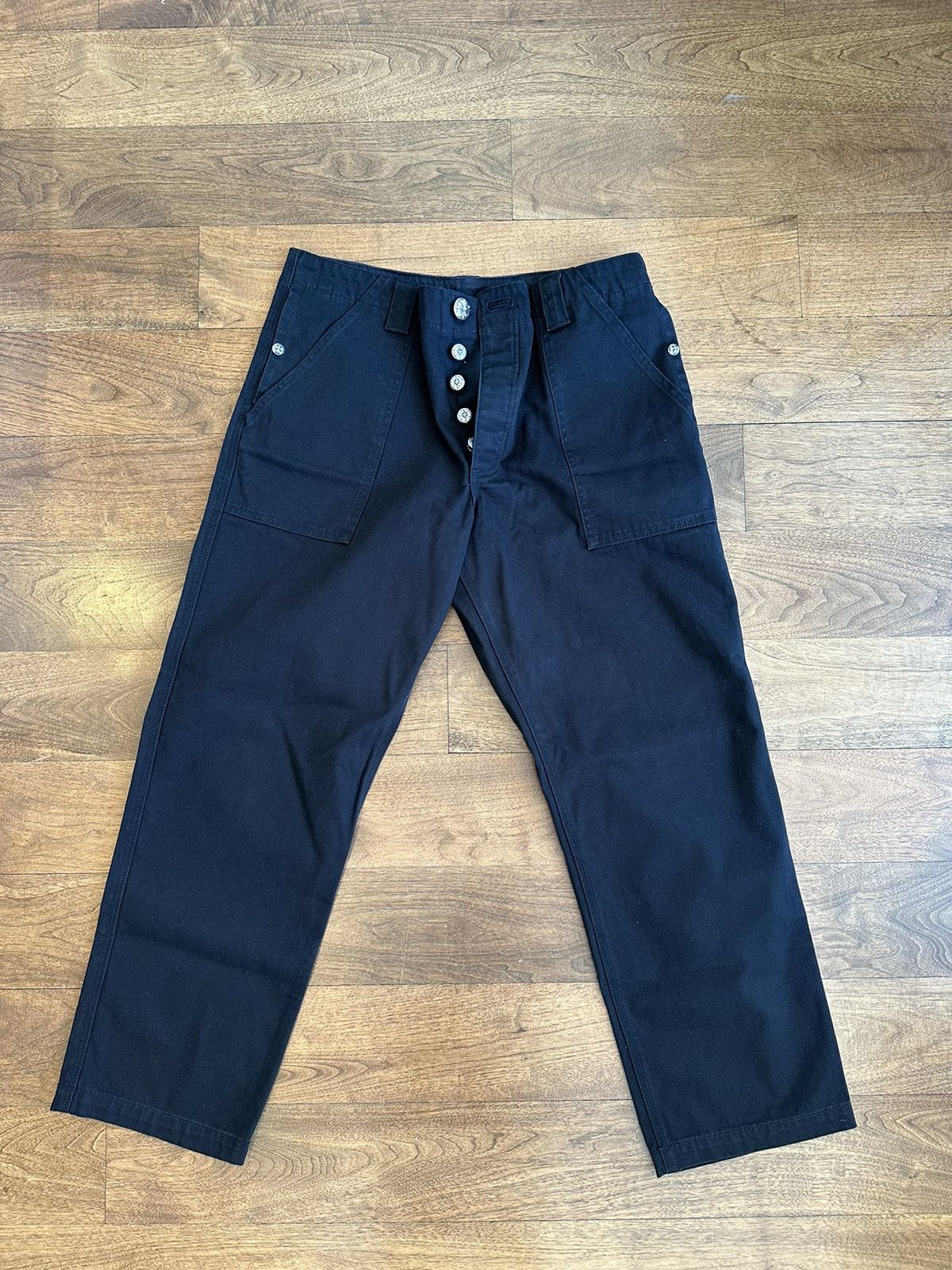 Image of Chrome Hearts Carpenter Denim in Black, Men's (Size 34)