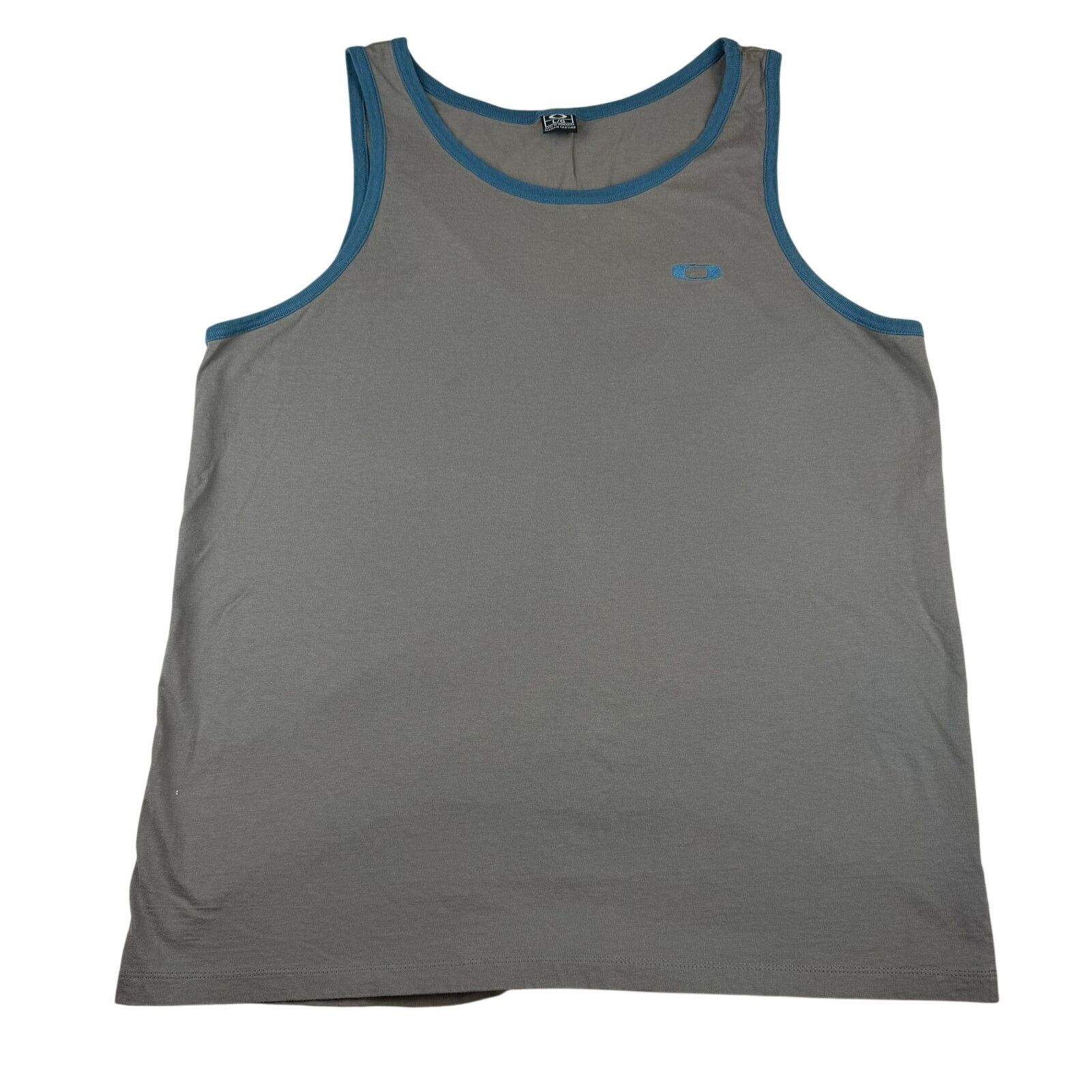 Oakley Vintage Oakley Tank Top Gray Blue Trim Men's Size Large Size US L / EU 52-54 / 3 - 1 Thumbnail