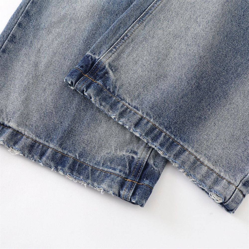Japanese Brand × Jean Punk loose men's distressed washed cleanfit jeans Size US 34 / EU 50 - 5 Thumbnail