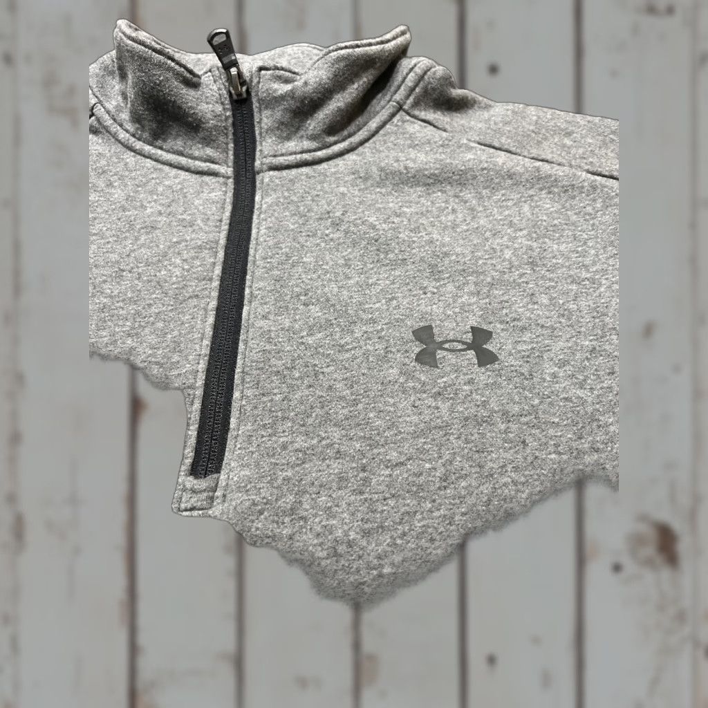 Under Armour Under Armour Jacket Men XL Gray Full Zip Fleece Activewear Cotton Blend Basic Size US XL / EU 56 / 4 - 1 Thumbnail