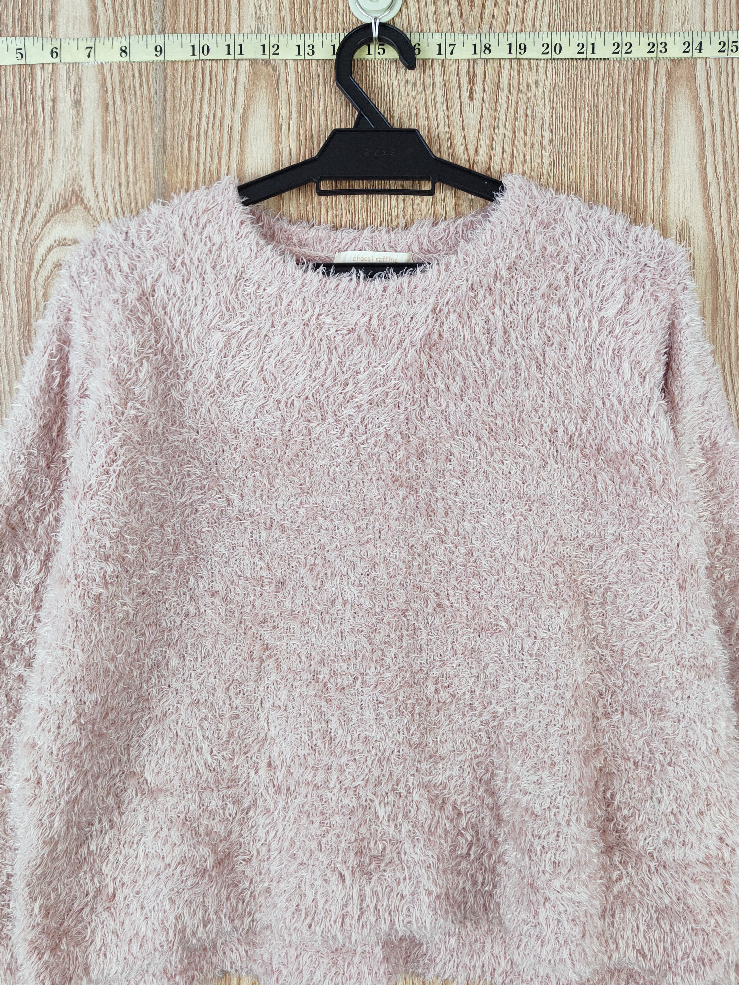 Aran Isles Knitwear × Japanese Brand Chocol Raffine Pink Shag Shaggy Fur Mohair Knitwear #W883 Size M / US 6-8 / IT 42-44 - 2 Thumbnail