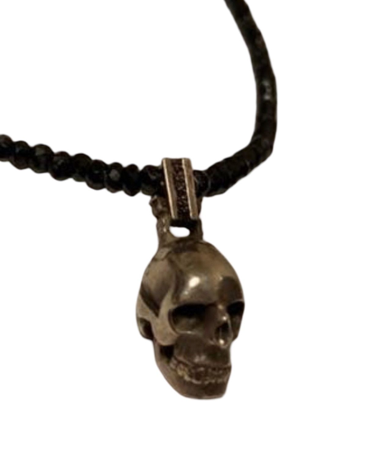 Hysteric Glamour Leather 925 Silver Skull Necklace Size ONE SIZE - 2 Thumbnail