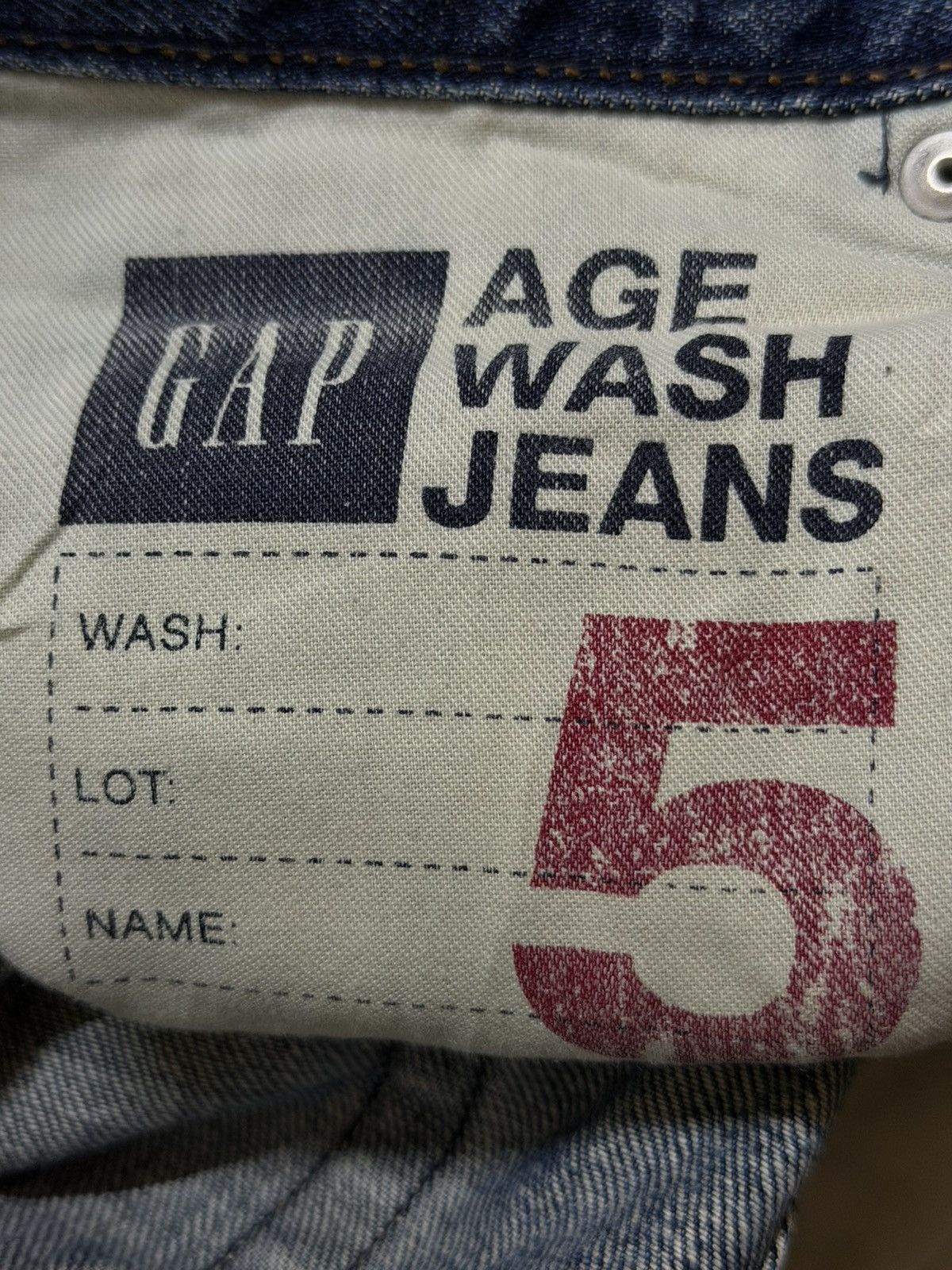 Gap Vintage Y2K Gap Blue Faded Wash Whiskers Straight Leg Jeans Size US 31 - 7 Thumbnail