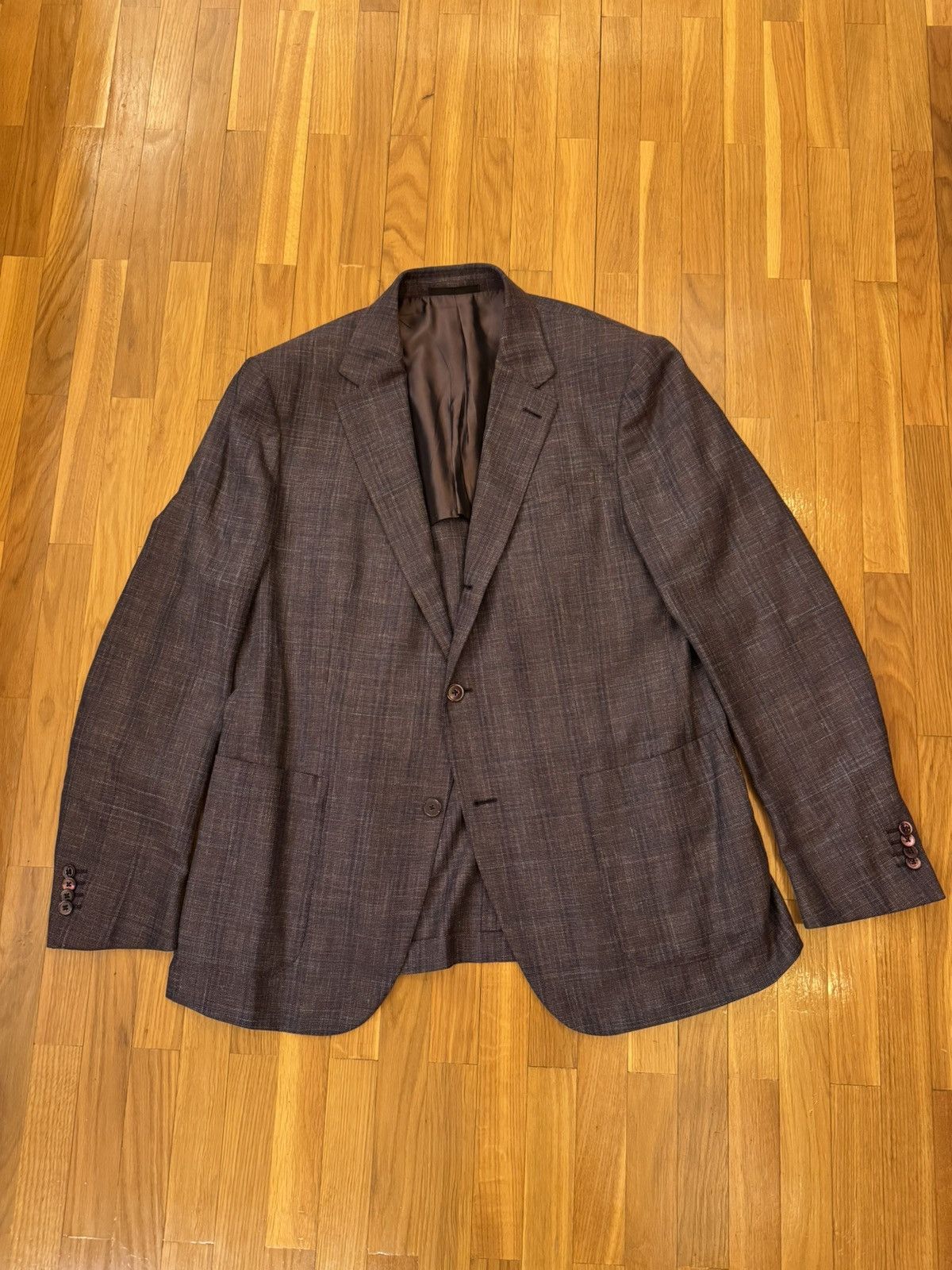 Ermenegildo Zegna Ermenegildo Zegna Milano Easy Wool Silk Linen Blazer (54R) Size 54R - 1 Thumbnail